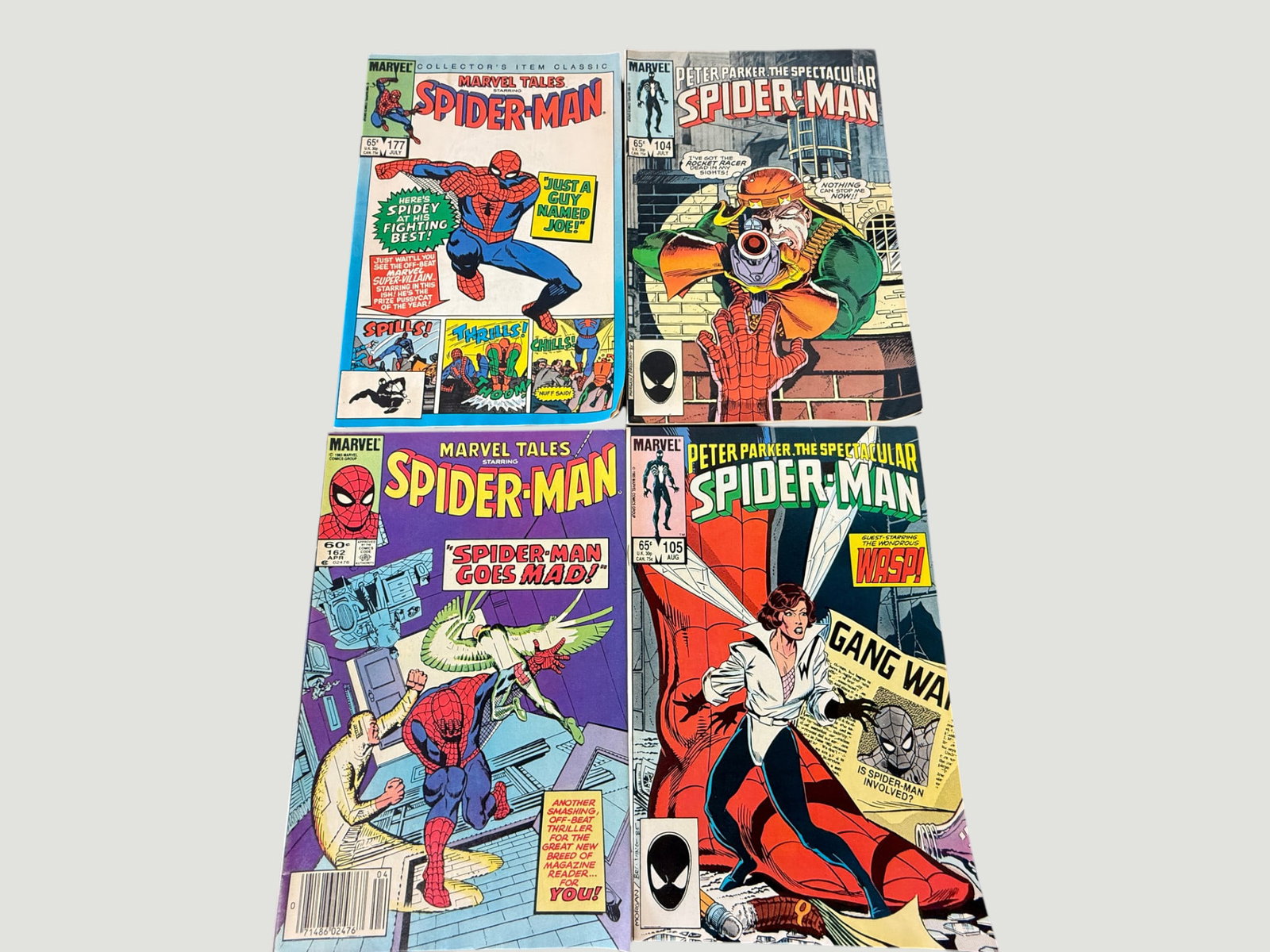 Marvel Spider-Man Comics x4: Marvel Tales #177 & #162, Spectacular #104 & #105 (1 of 2)