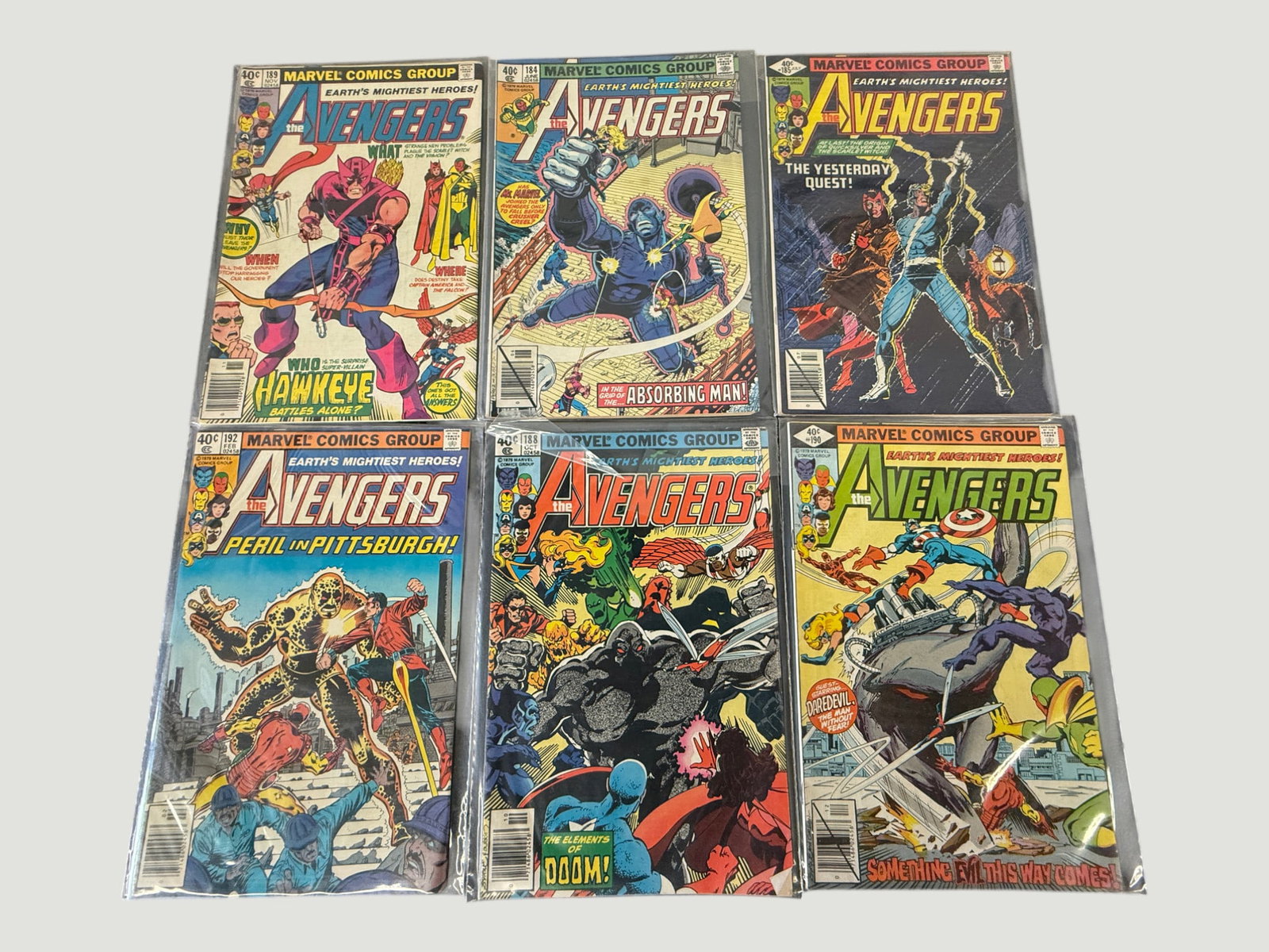 Marvel Comics The Avengers Bronze Age Issues #183-192 Lot of 6 (1 of 2)