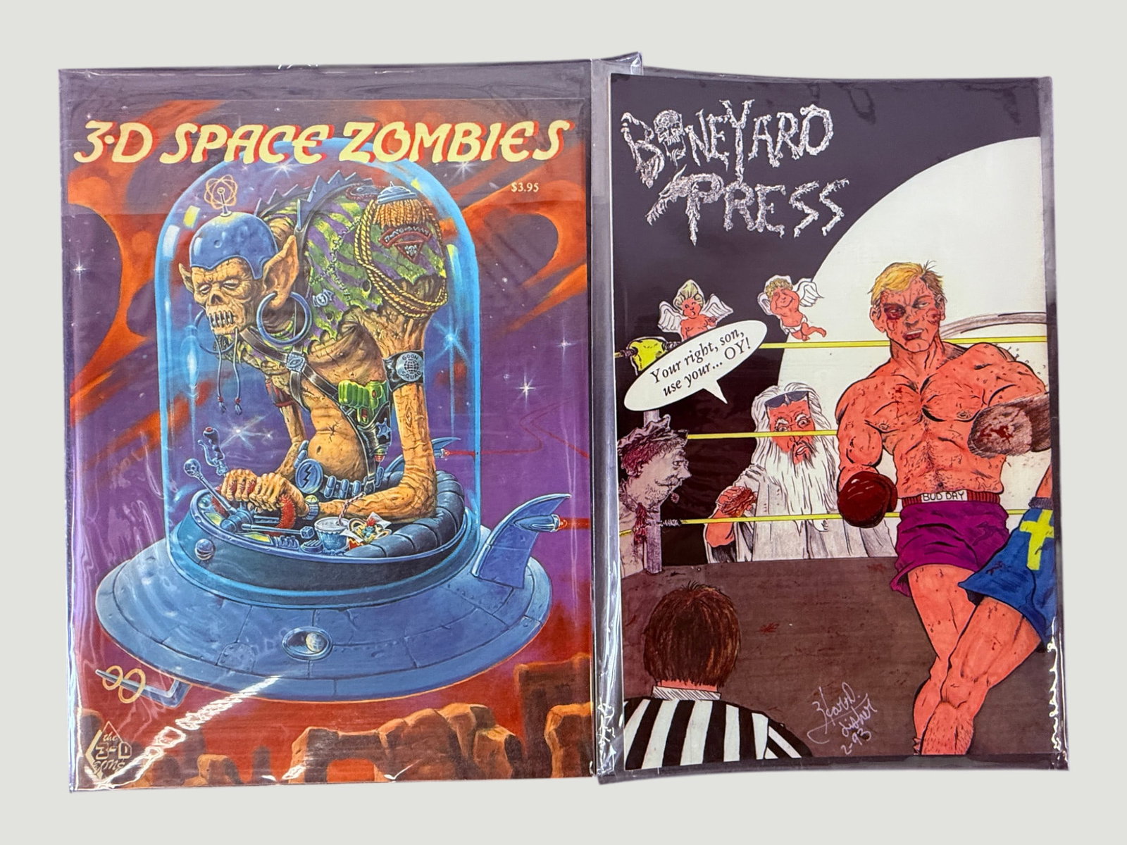 3-D Space Zombies #1 & Boneyard Press Sampler — Indie Comics Lot, Early 1990s (1 of 2)