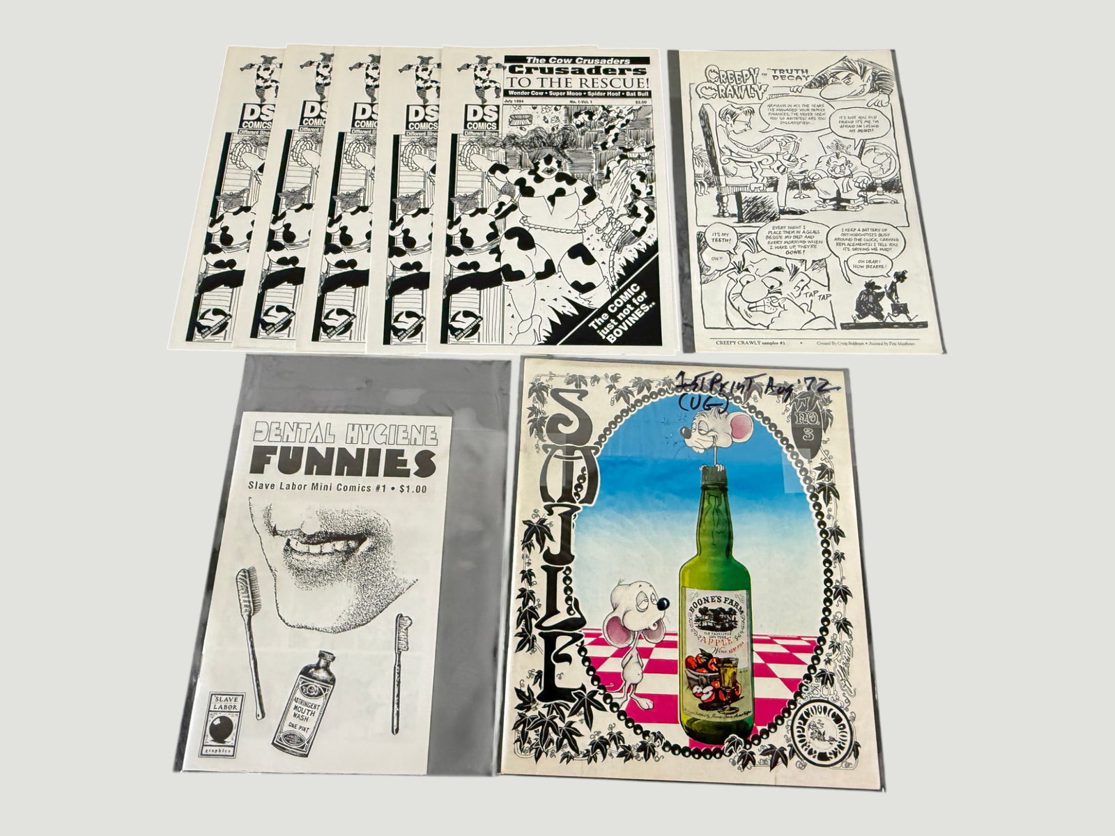 Underground/Small Press Comics Lot: Cow Crusaders, Dental Hygiene Funnies & More 1984 (1 of 2)
