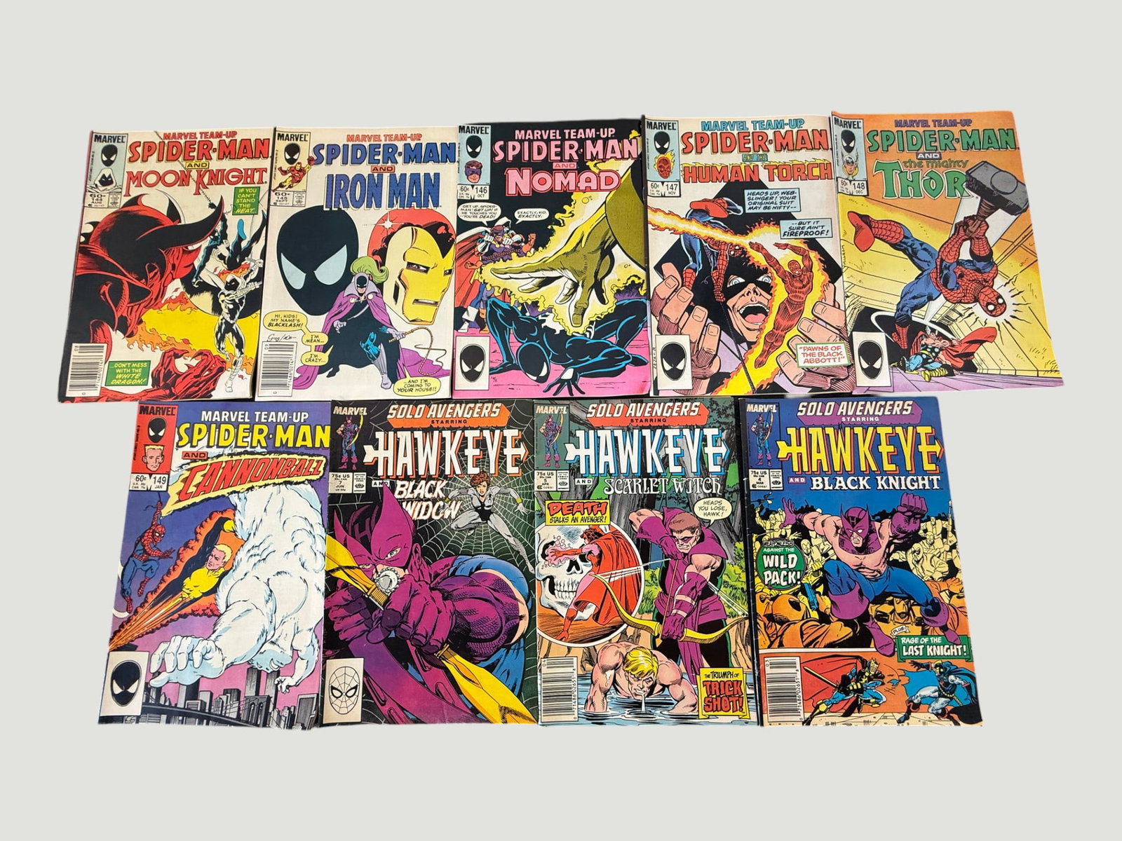 Marvel Comics Lot: Marvel Team-Up #145-149 & Solo Avengers #2-4, 1985-87 (1 of 2)