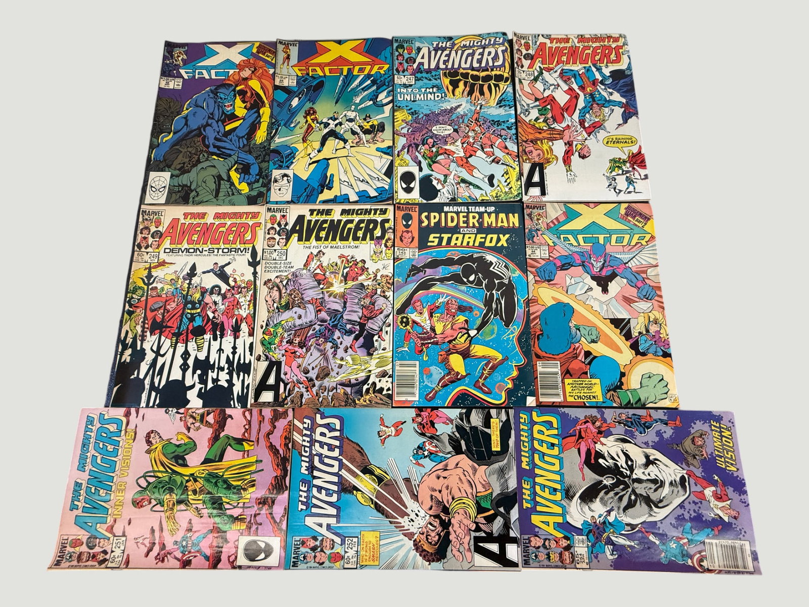 Marvel Comics Bronze/Copper Age Lot x11: Avengers #247-253, X-Factor, Spider-Man Team-Up (1 of 2)