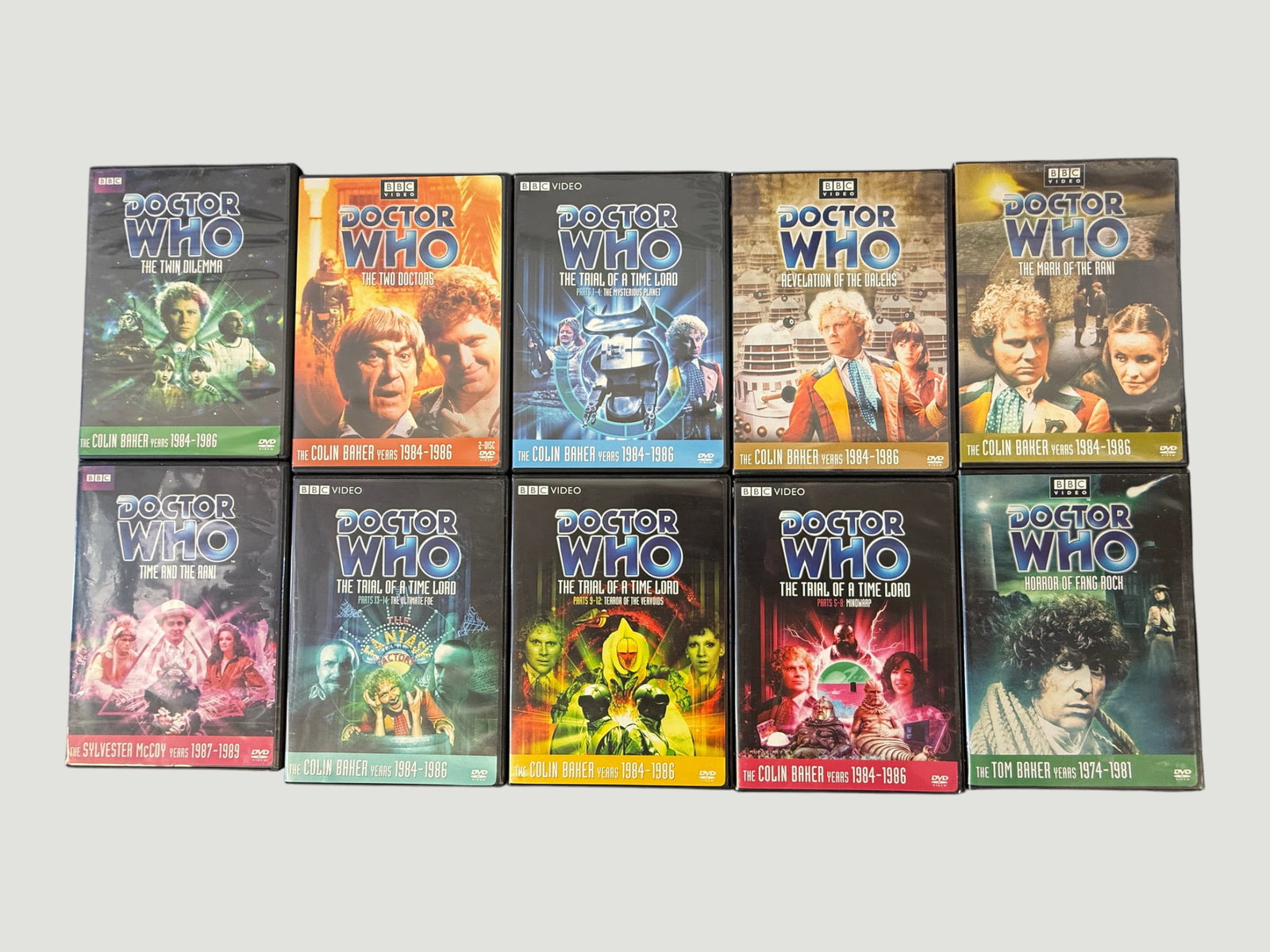 Doctor Who BBC Video DVD Collection (10 DVDs) Classic Series Colin Baker & More (1 of 2)
