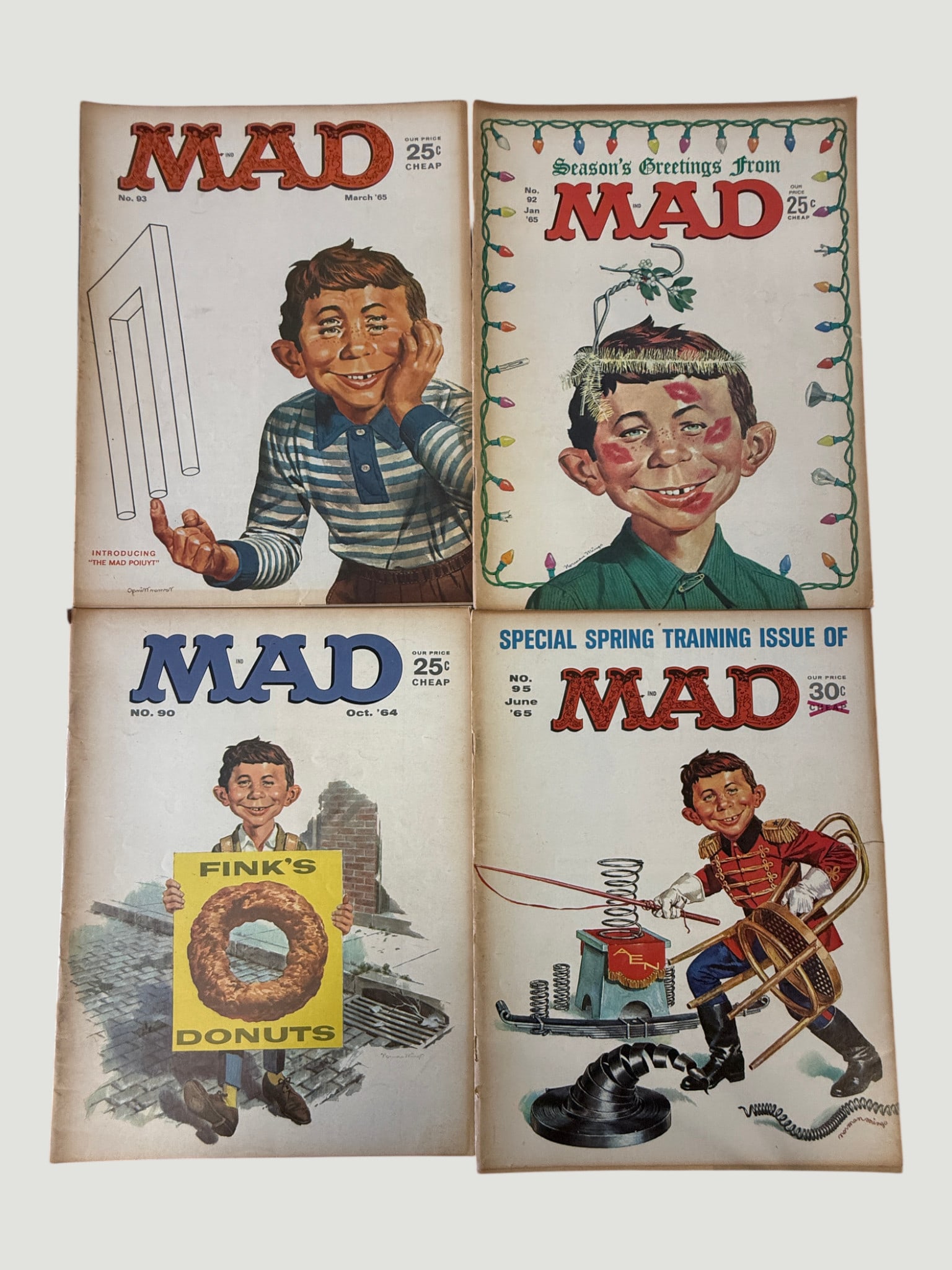 MAD Magazine Issues #90, #92, #93, #95 (1964–1965) EC Publications (1 of 2)