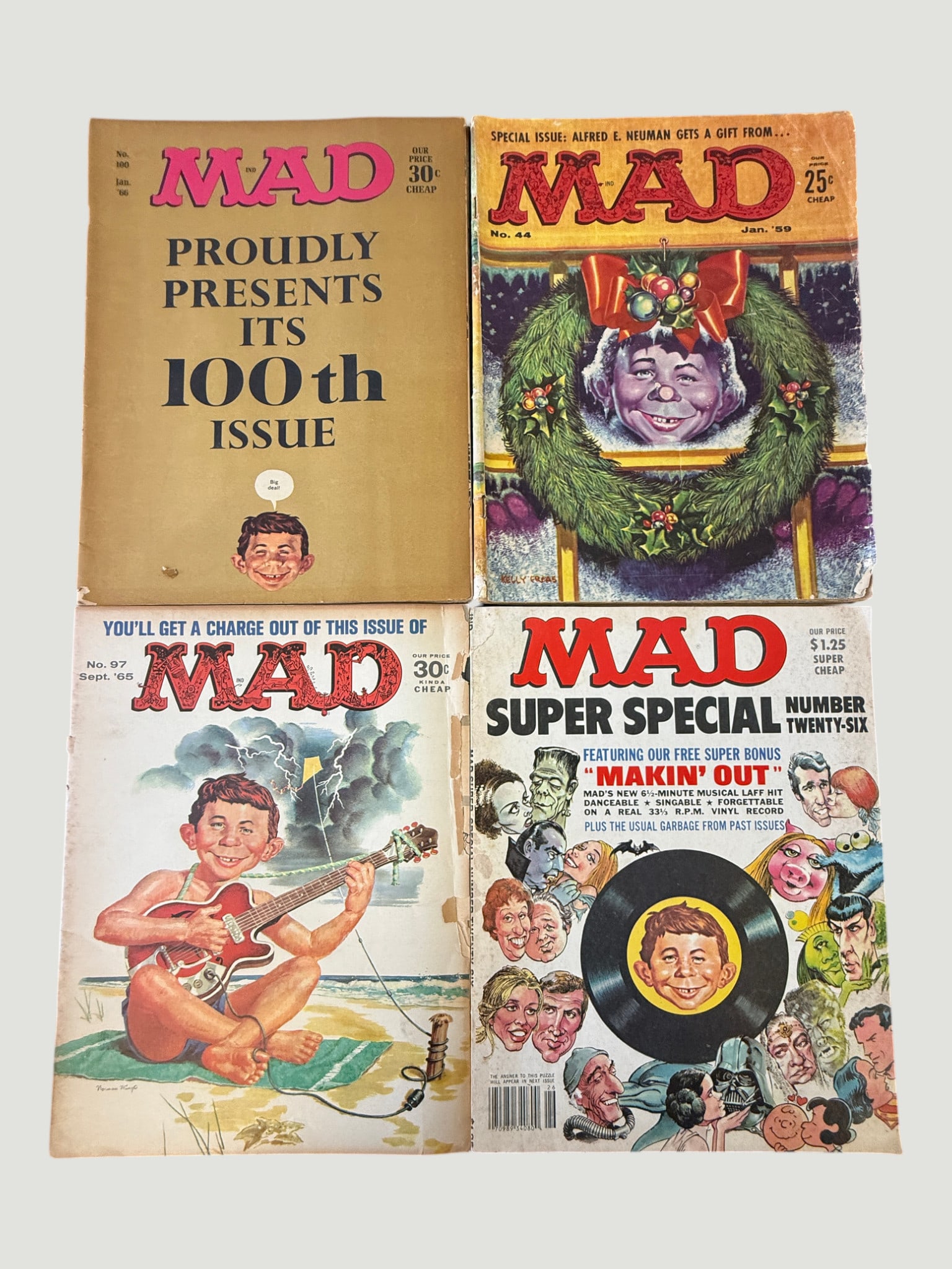 MAD Magazine Collection: Issues #44, #97, #100 & Super Special #26, 1959–1980s (1 of 2)