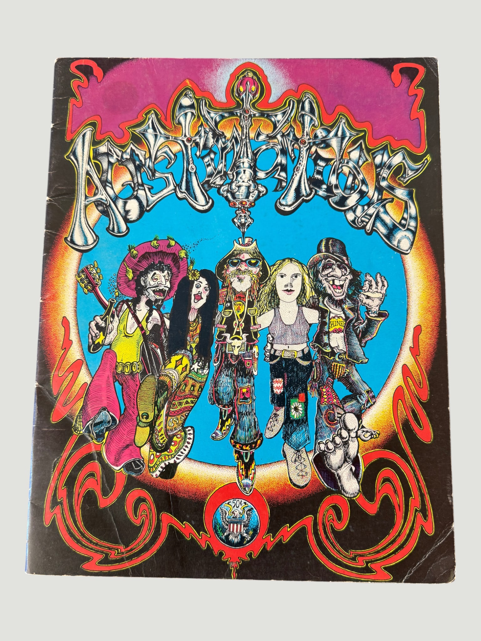 Vintage 1960s Psychedelic Rock Poster/Print – Grotesque Caricature Band Art (1 of 3)