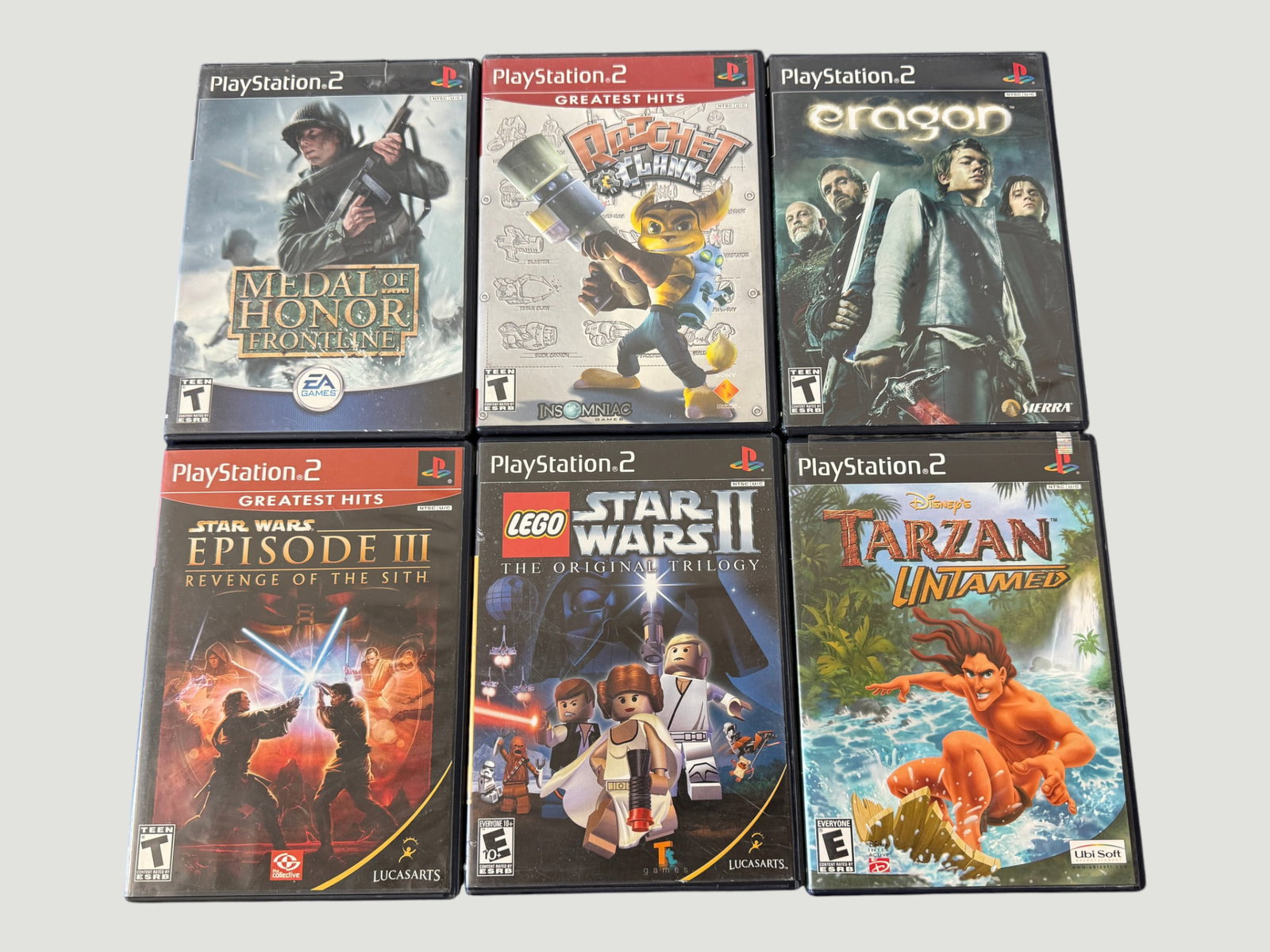 PlayStation 2 Game Lot x6 — Star Wars, Ratchet & Clank, Medal of Honor & More (1 of 2)