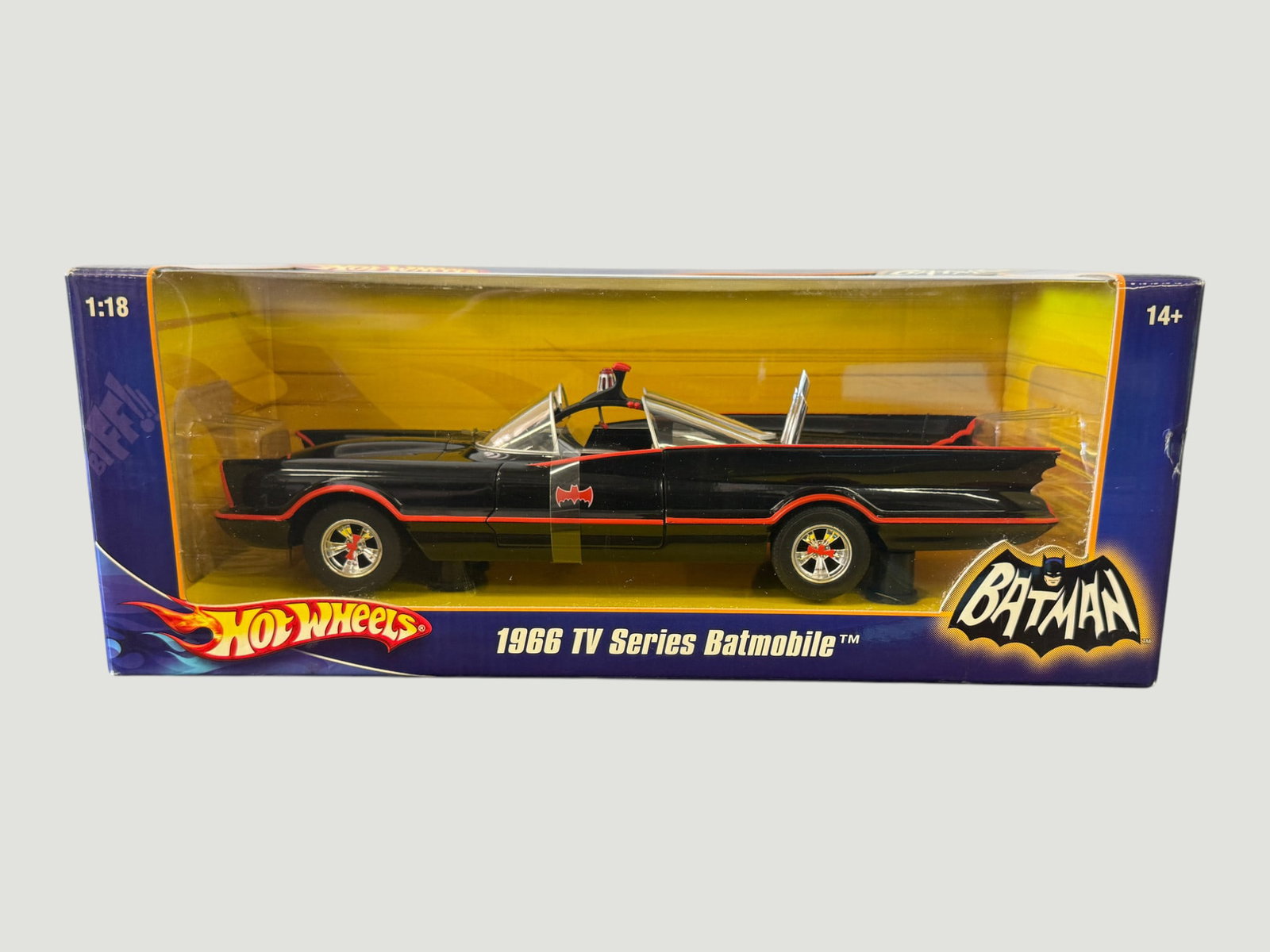 Hot Wheels 1:18 Scale 1966 TV Series Batmobile Batman Diecast Model (1 of 3)