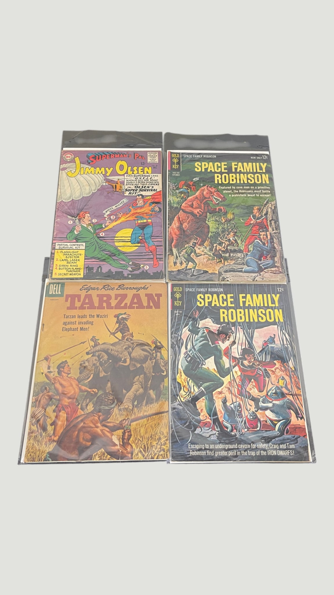 4 Silver Age Comics: Jimmy Olsen, Tarzan (Dell), Space Family Robinson (Gold Key) (1 of 1)