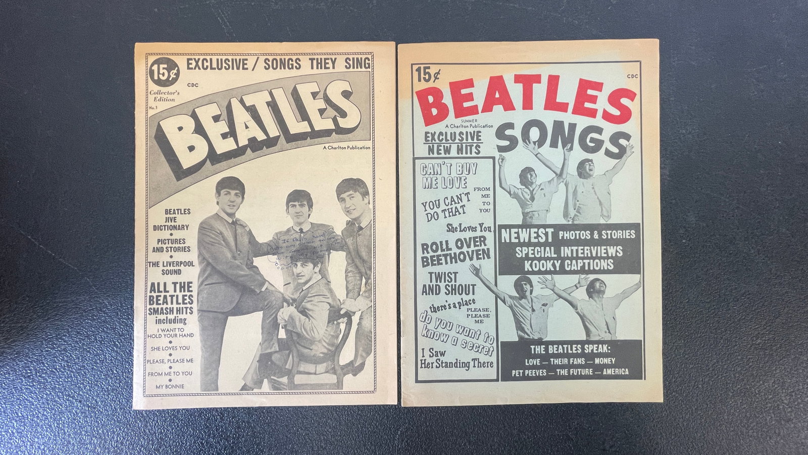 The Beatles Charlton Publications Song Books x2, Collector's Ed. No.1 & Summer, 1964 (1 of 6)