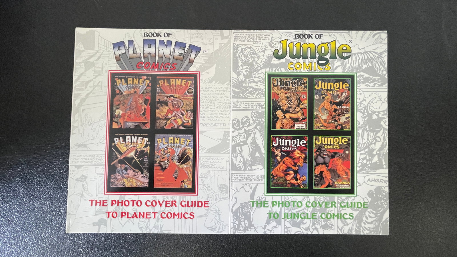 Book of Planet Comics & Book of Jungle Comics — Photo Cover Guides (Pair) (1 of 7)