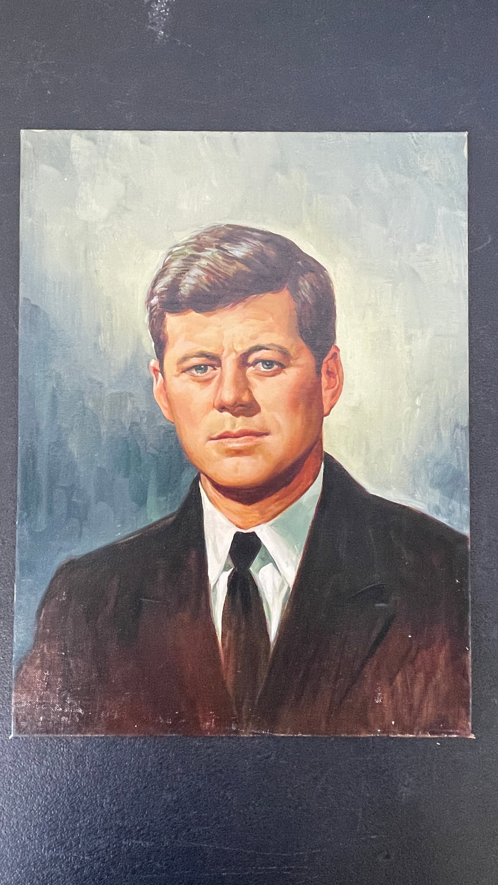 Reyond Brown (1917-1991) US President John F. Kennedy Portrait Painting (1 of 5)