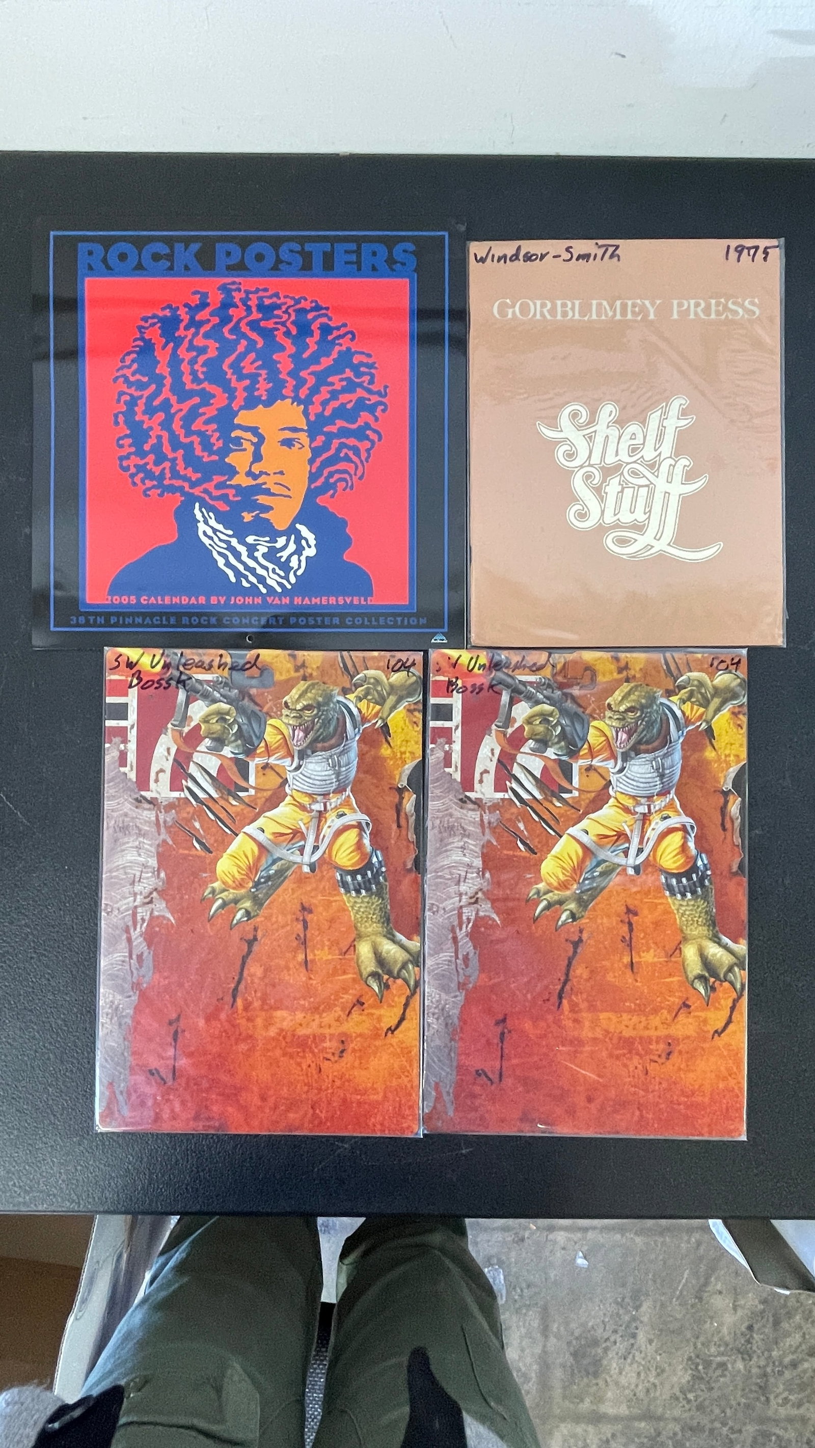 Mixed Lot: Rock Posters 2005 Calendar, Gorblimey Press & SW Bossk Comics x2 (1 of 4)