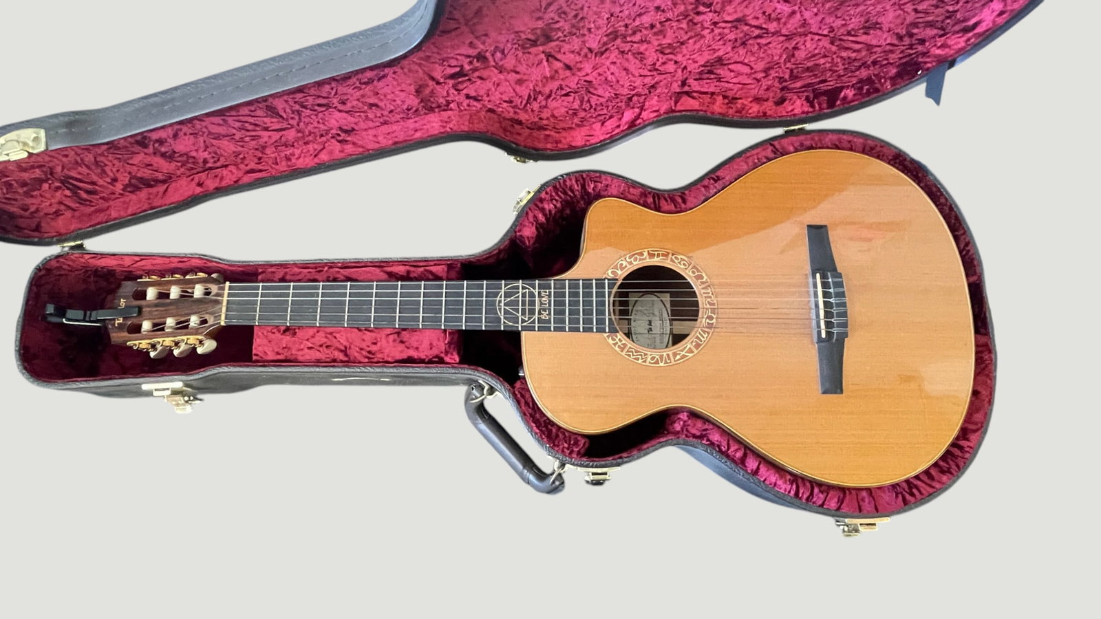 Admira or Similar Classical Nylon-String Cutaway Acoustic-Electric Guitar w/ Hard Case (1 of 20)