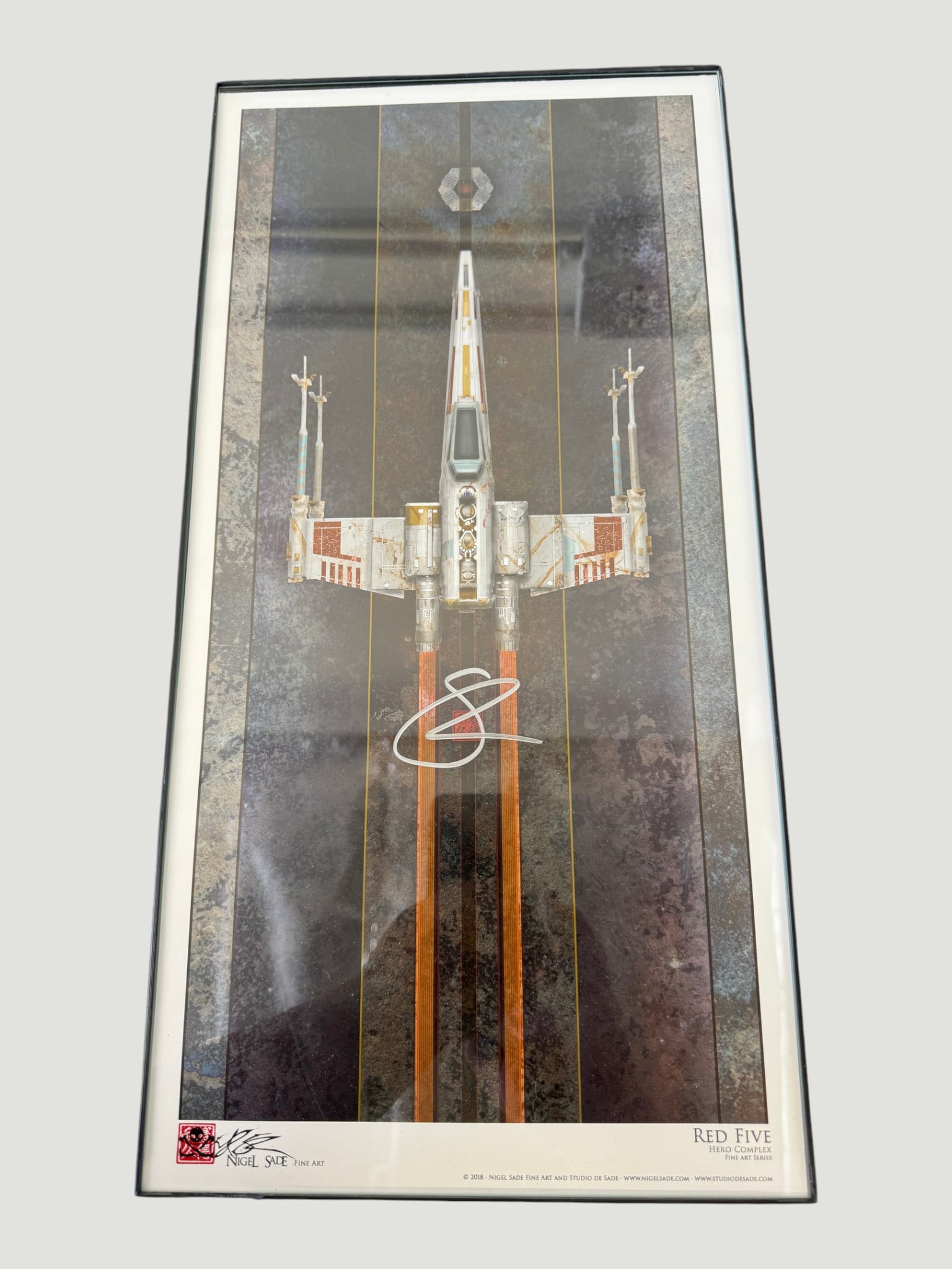 Nigel Sade 'Red Five' X-Wing Star Wars Hero Complex Fine Art Print, Signed (1 of 3)