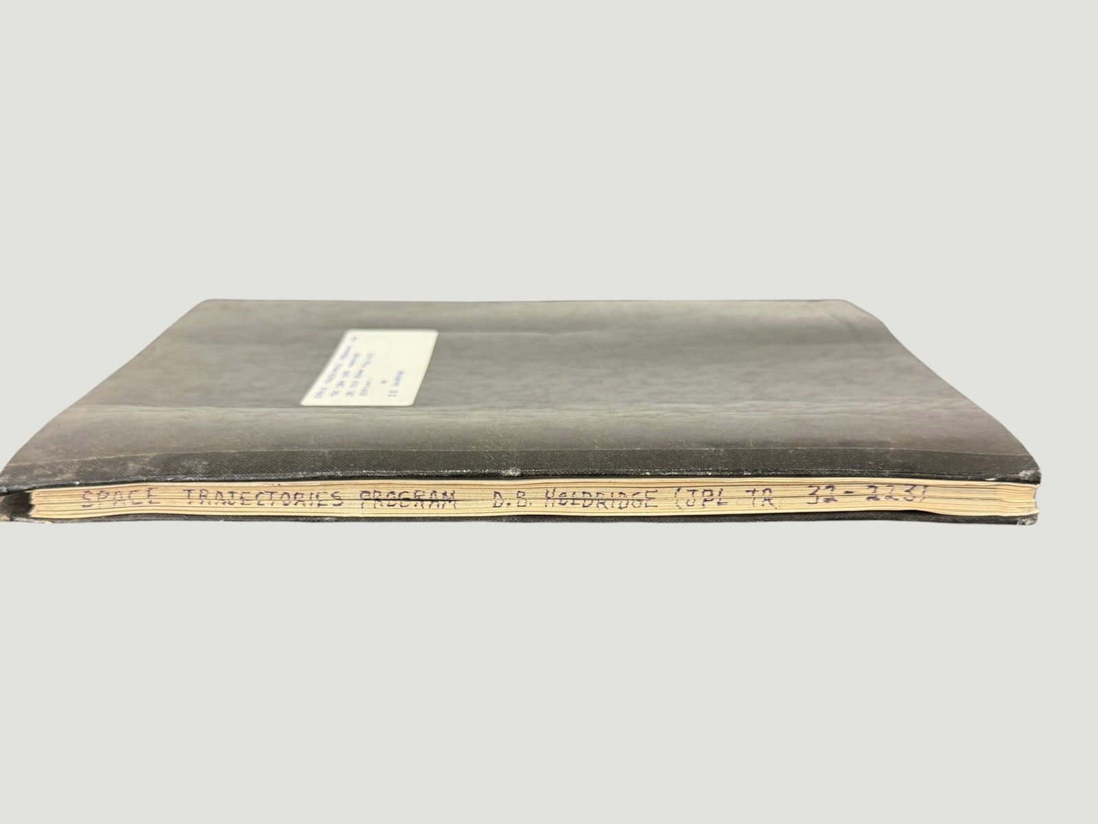 JPL TR 32-223 Space Trajectories Program D.B. Holdridge NASA Technical Report: A Jet Propulsion Laboratory (JPL) Technical Report numbered TR 32-223, titled 'Space Trajectories Program,' authored by D.B. Holdridge. This is an original bound JPL technical document from the early
