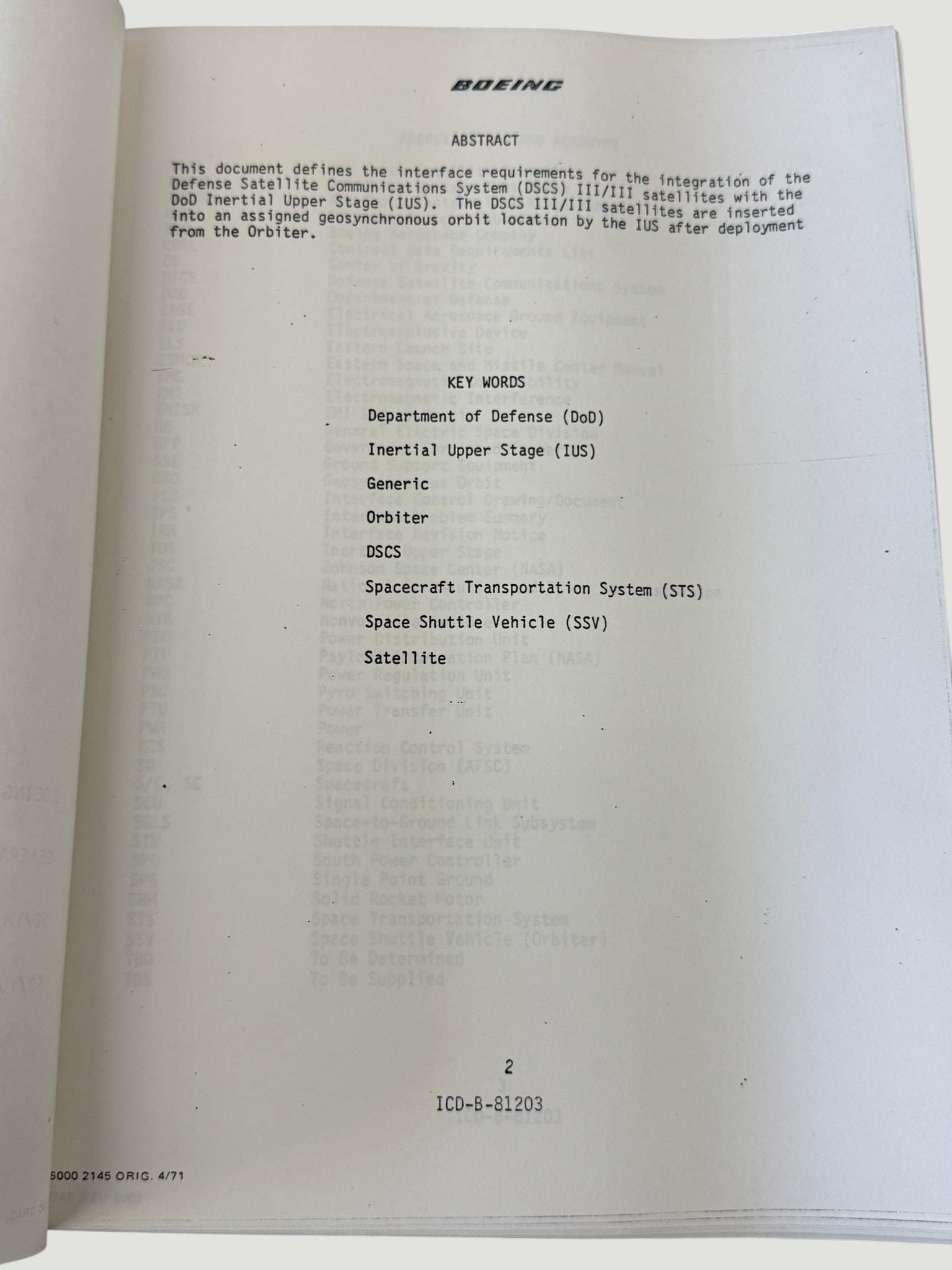 NASA Boeing Space Division 1983 Interface Control Document Binder - 3