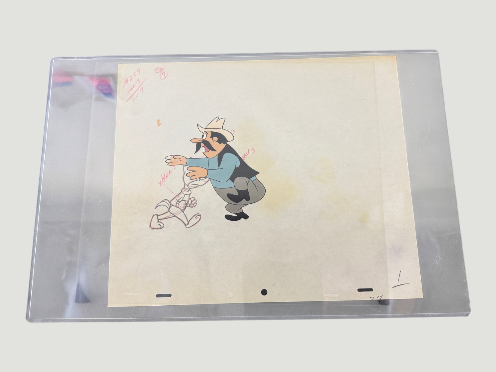 Pinocchio Original Production Animation Drawing cel Disney Studio c.1940 (1 of 3)