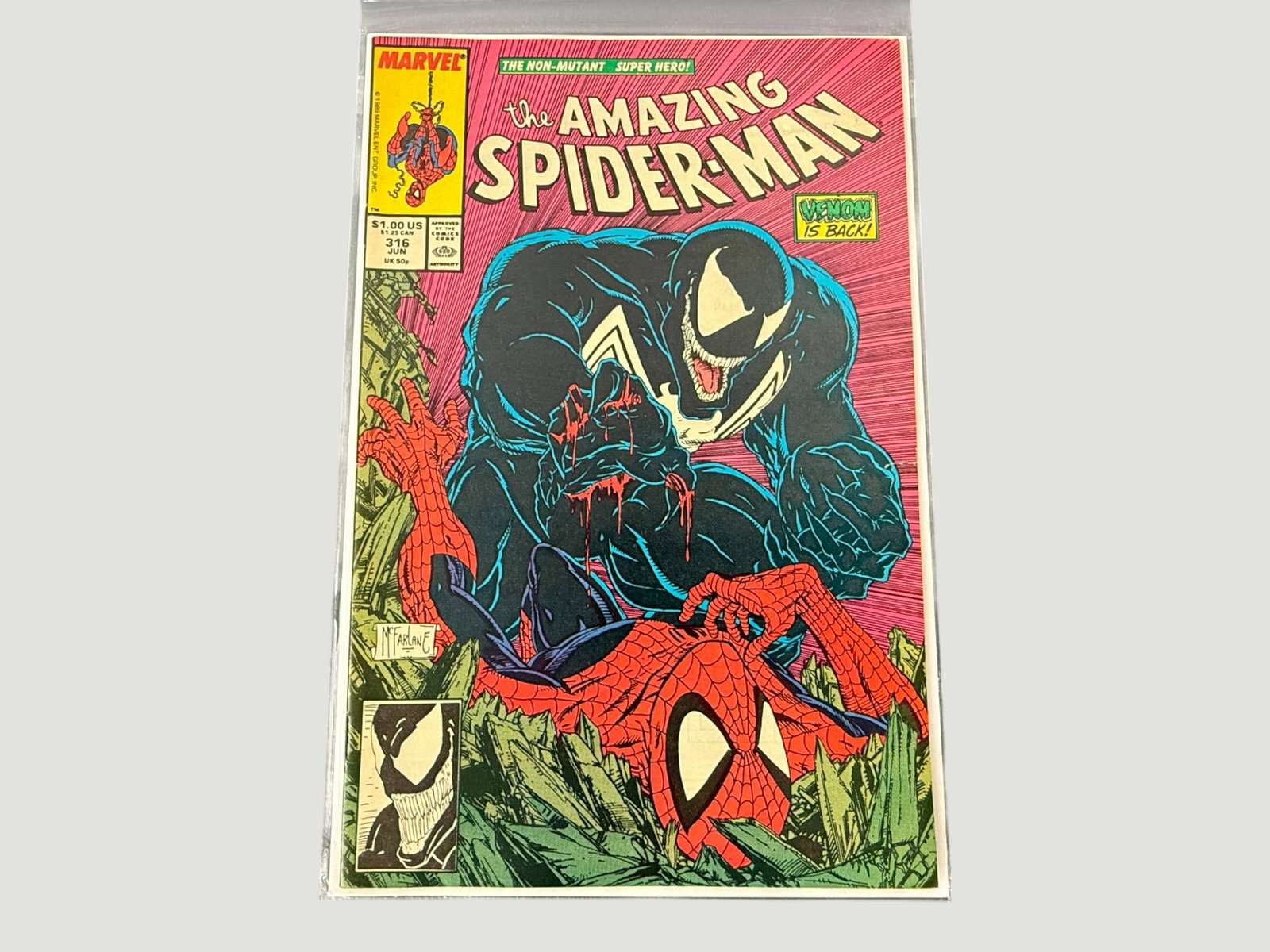 Amazing Spider-Man #316 Marvel Comics 1989 Venom Cover Todd McFarlane (1 of 2)