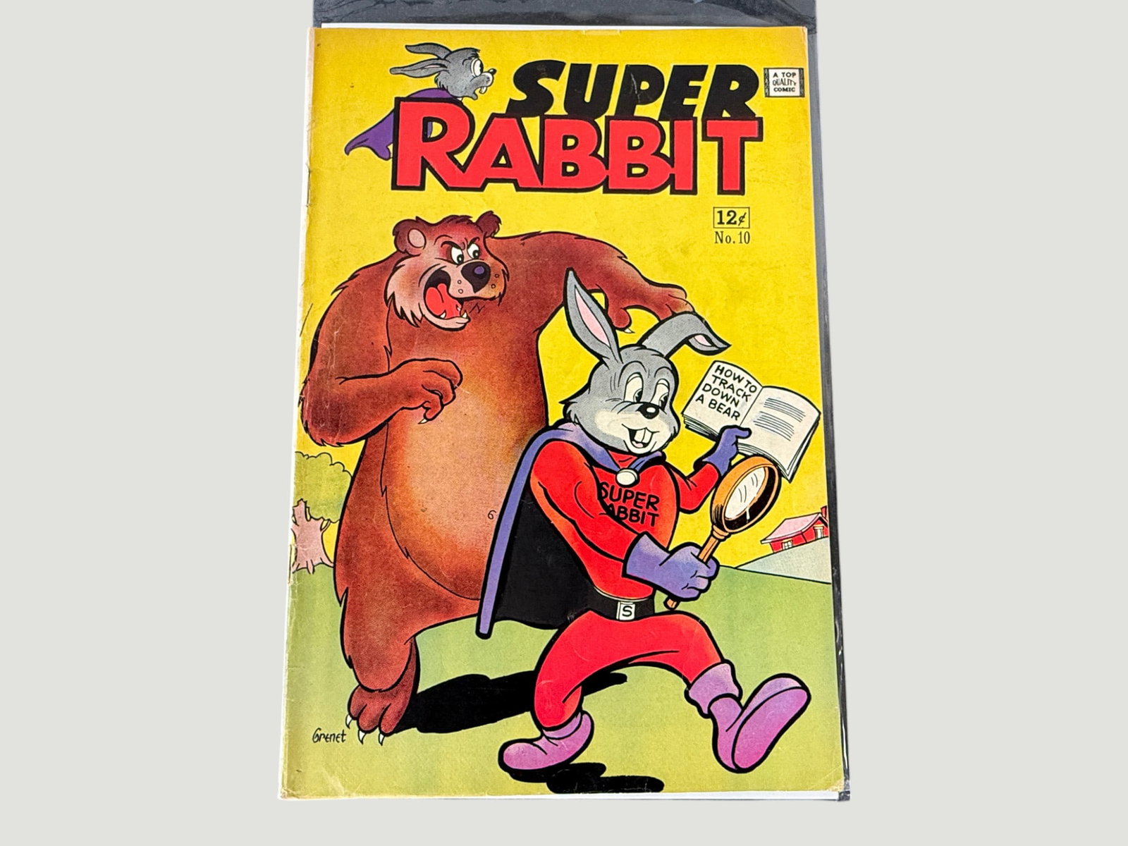 Super Rabbit #10 Comic Book, 12¢ Cover Price, A Top Quality Comic (1 of 2)