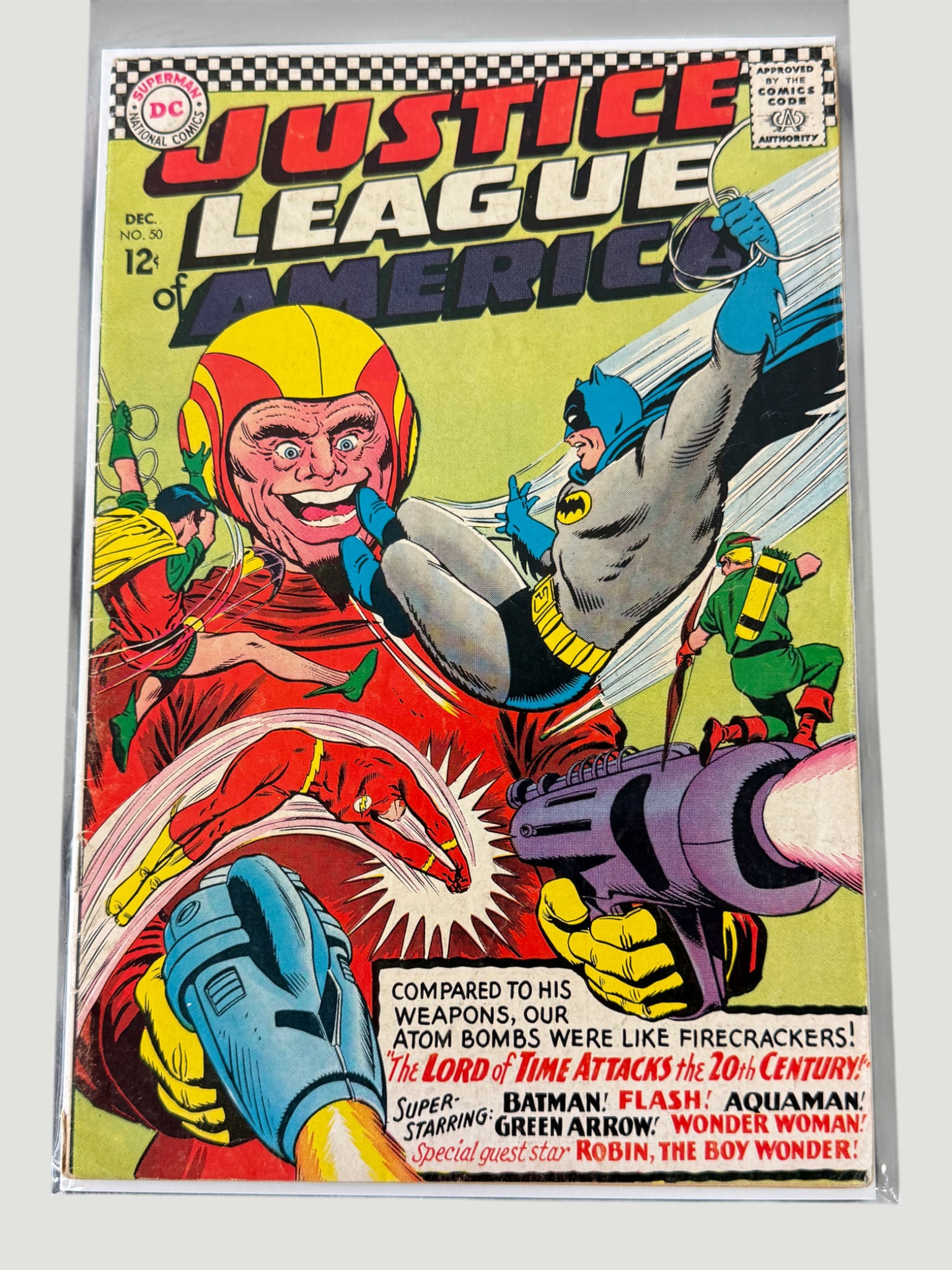 Justice League of America #50, DC Comics, Dec 1966 — Lord of Time (1 of 2)