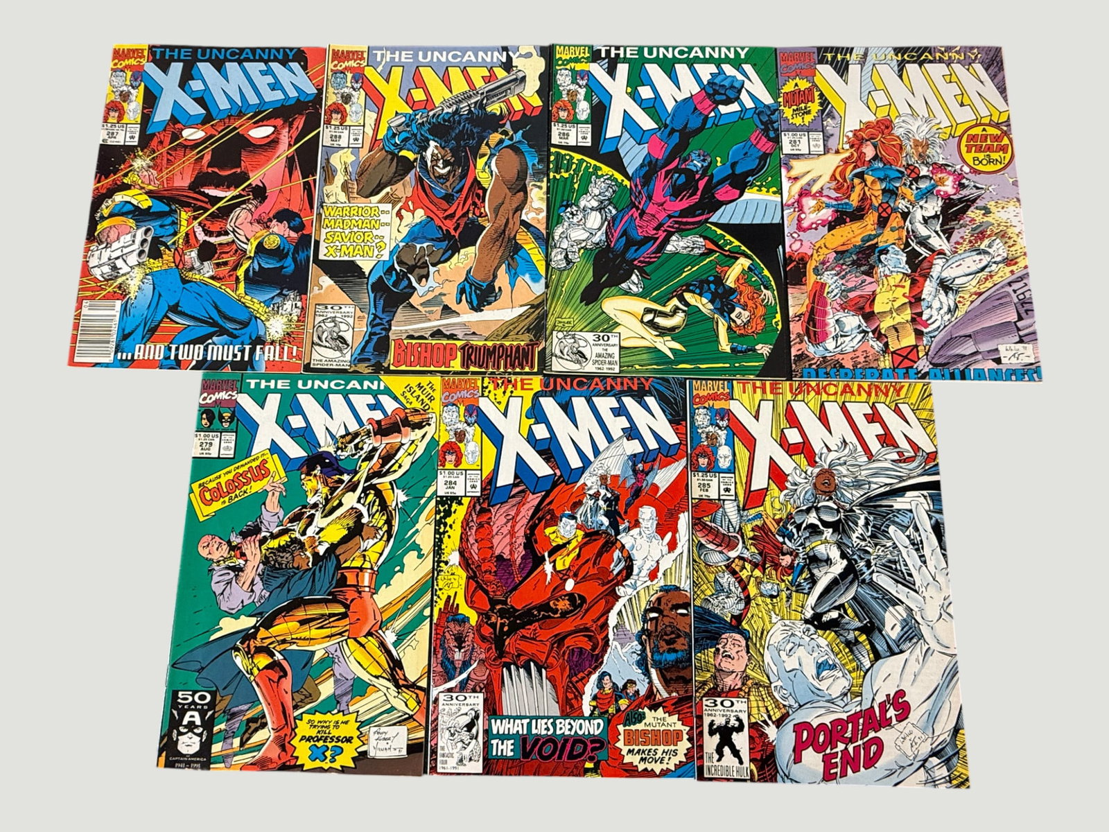 Marvel Comics The Uncanny X-Men Issues #279, #284, #287, #289-291 (1991-92) (1 of 2)