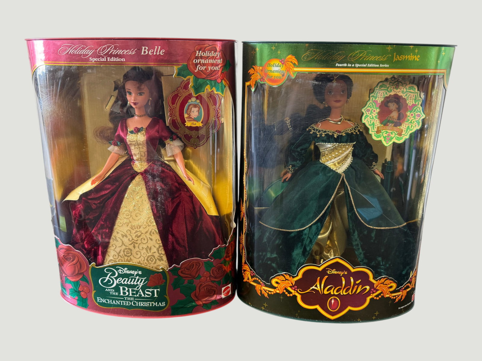Disney Holiday Princess Belle & Jasmine Special Edition Dolls by Mattel (1997) (1 of 2)