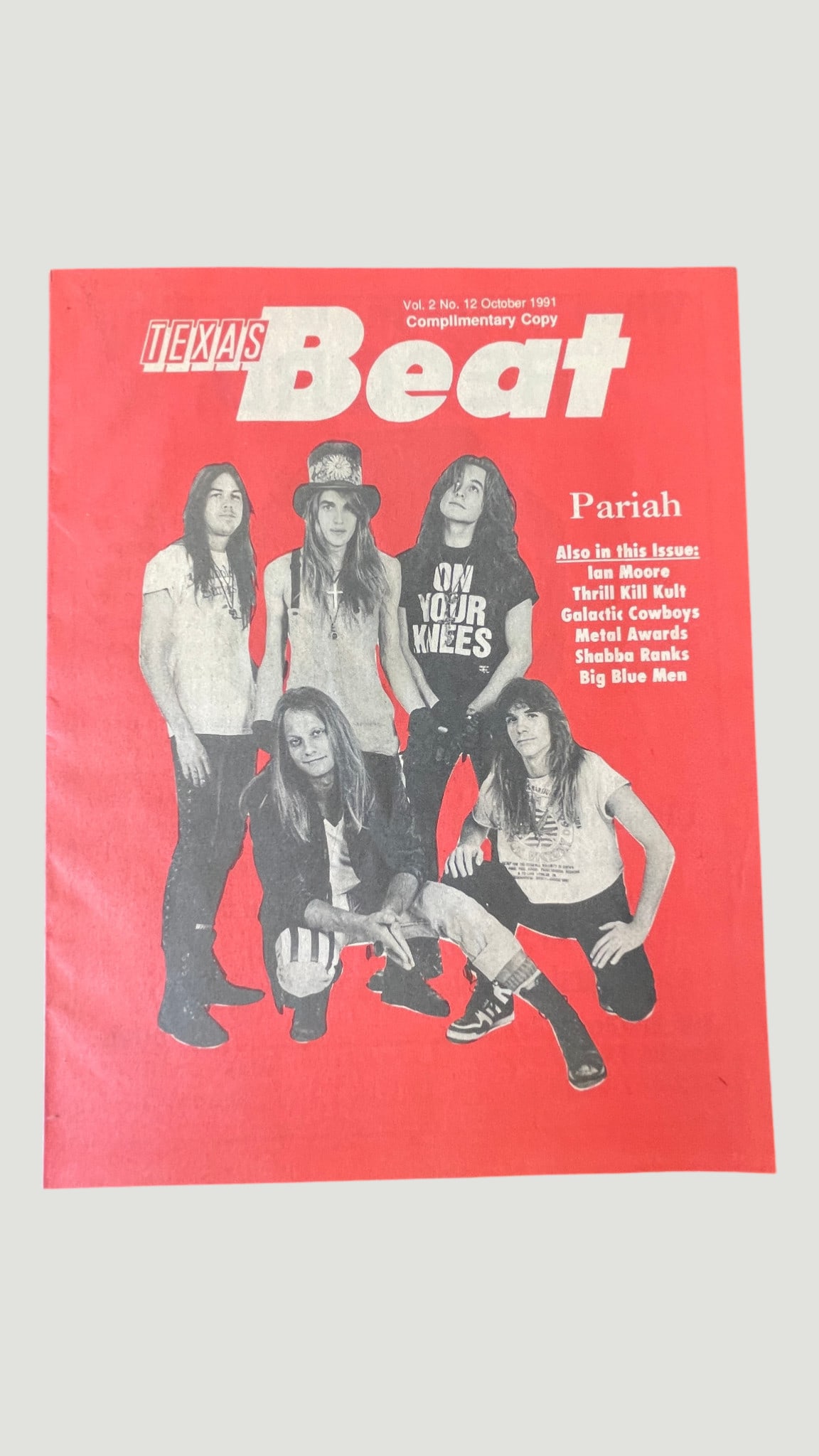 Texas Beat Magazine Vol. 2 No. 12 October 1991 Pariah Cover (1 of 3)