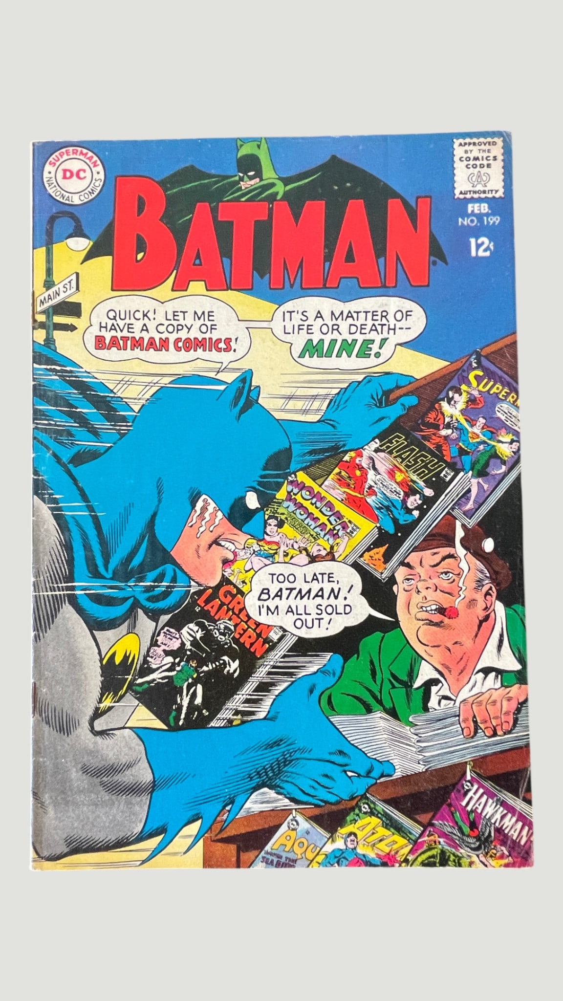 Batman #199 DC Comics Feb 1968 Silver Age Comic Book (1 of 2)