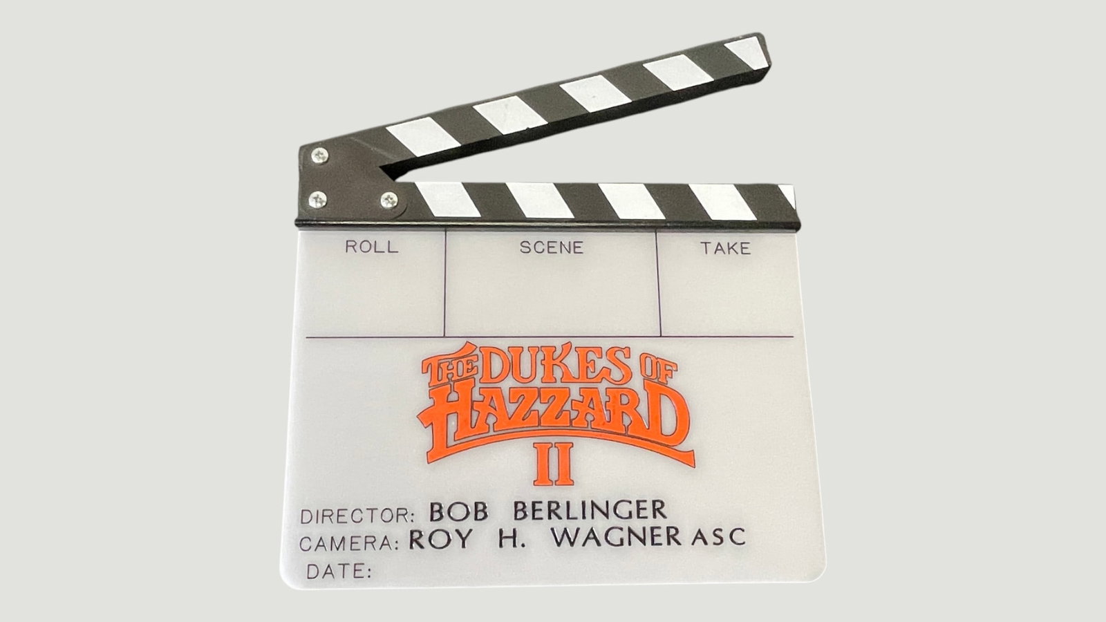 The Dukes of Hazzard II Original Production Clapperboard Slate — Bob Berlinger (1 of 3)