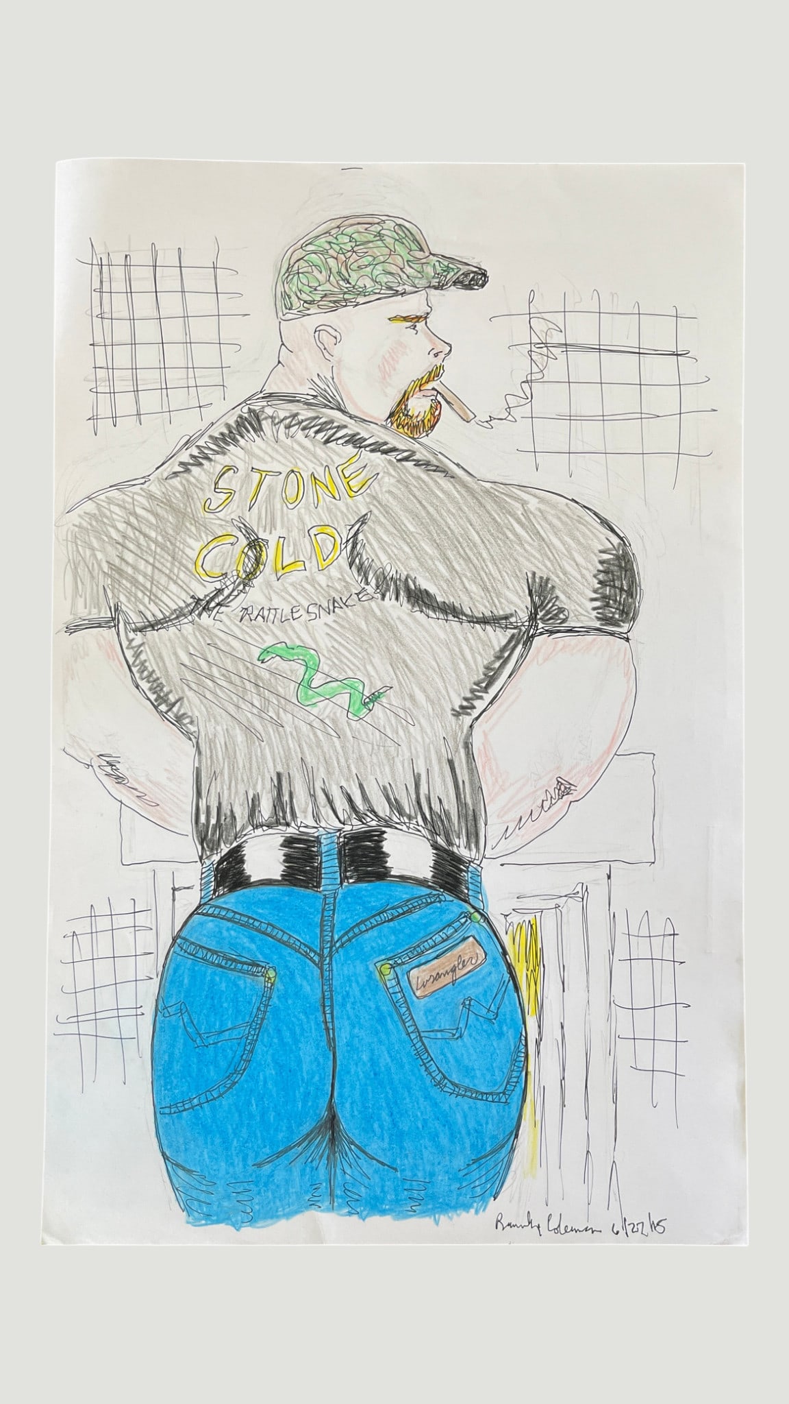 Randy Coleman Signed Gay Male Interest Original Drawing Illustration Art (1 of 4)