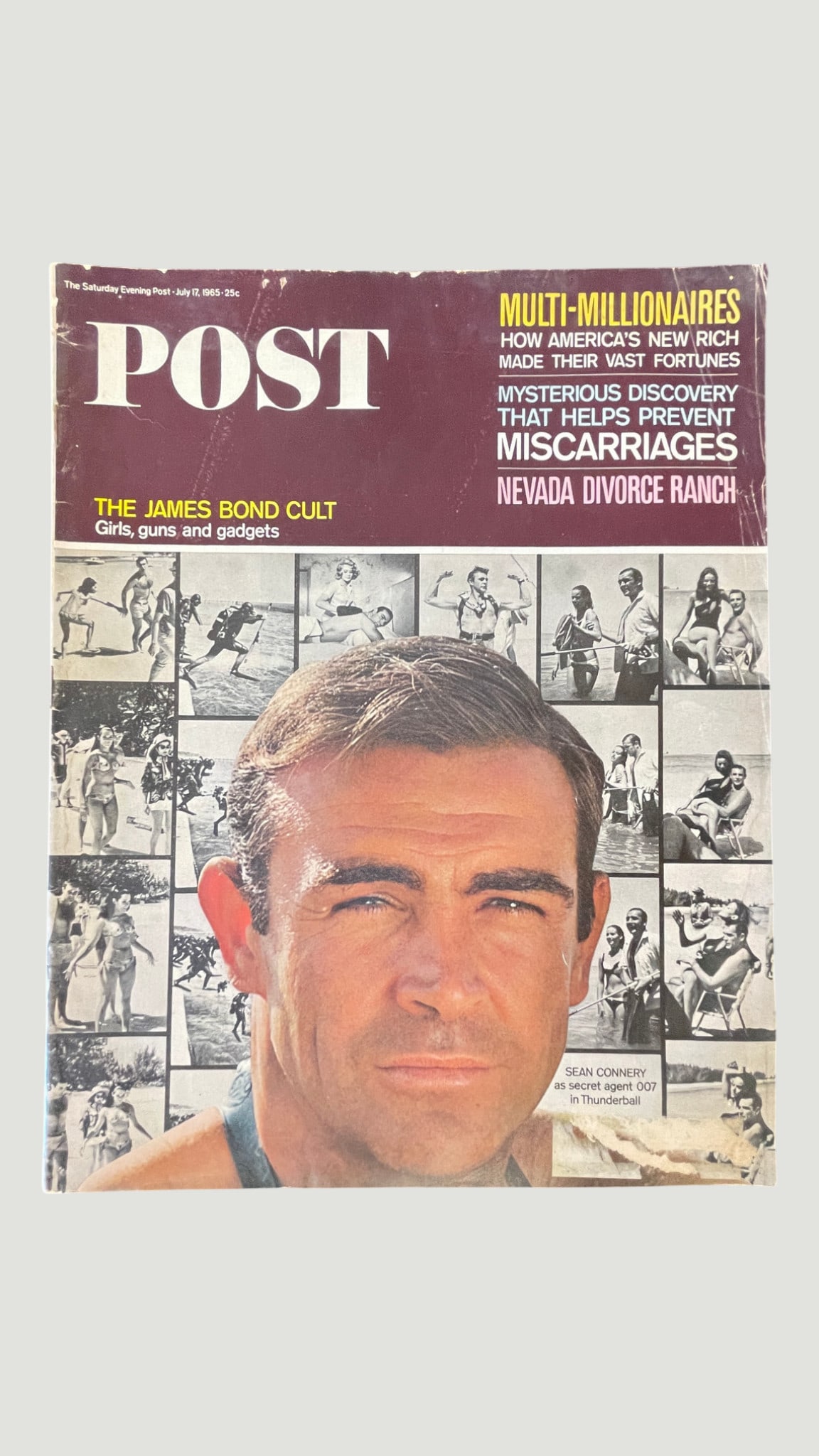 The Saturday Evening Post, July 17 1965 – Sean Connery James Bond 007 Thunderball (1 of 3)