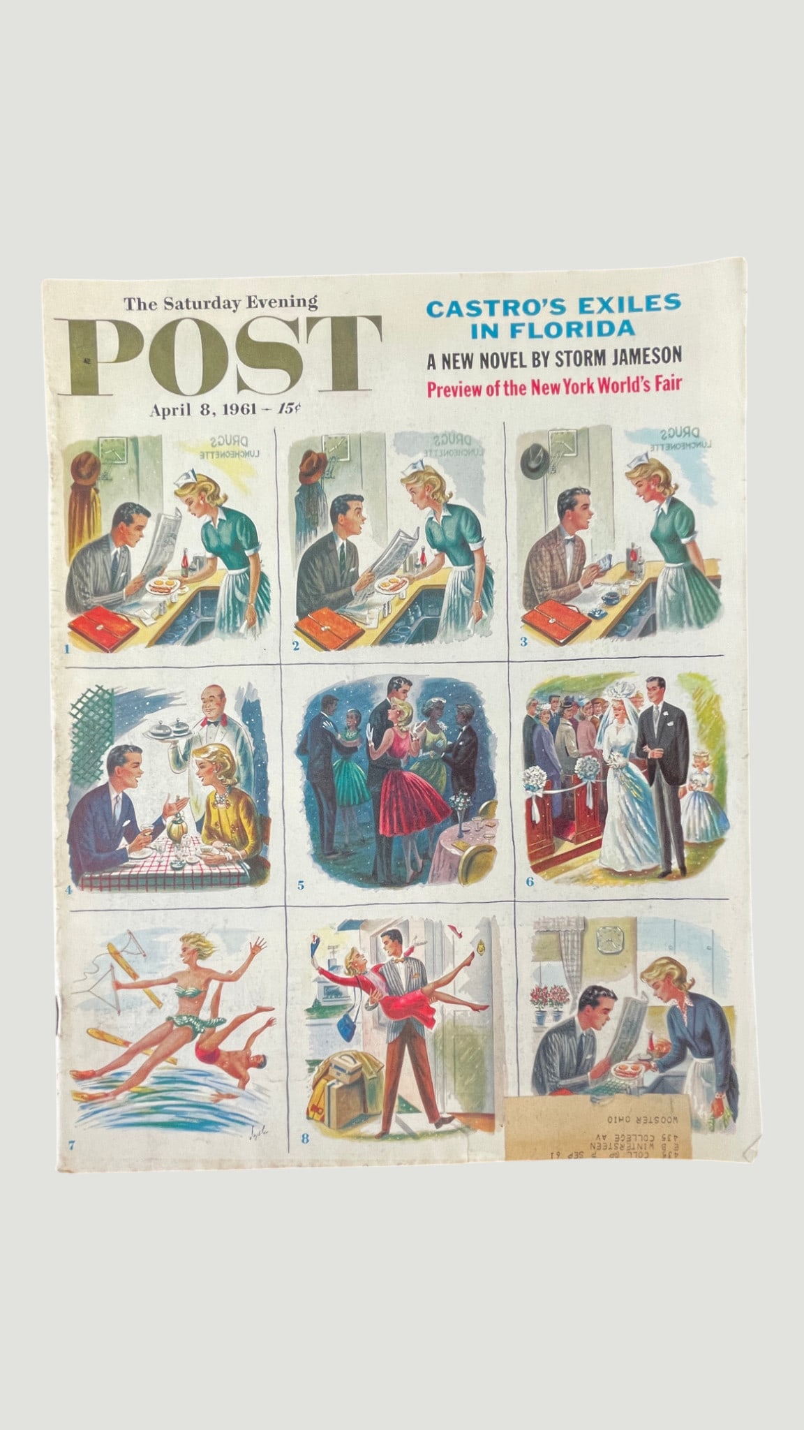 The Saturday Evening Post Magazine April 8 1961 — Castro's Exiles, NY World's Fair (1 of 3)