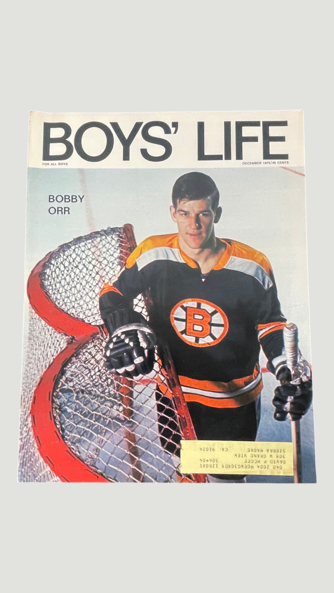 Boys' Life Magazine December 1970 Bobby Orr Boston Bruins Cover Feature (1 of 3)
