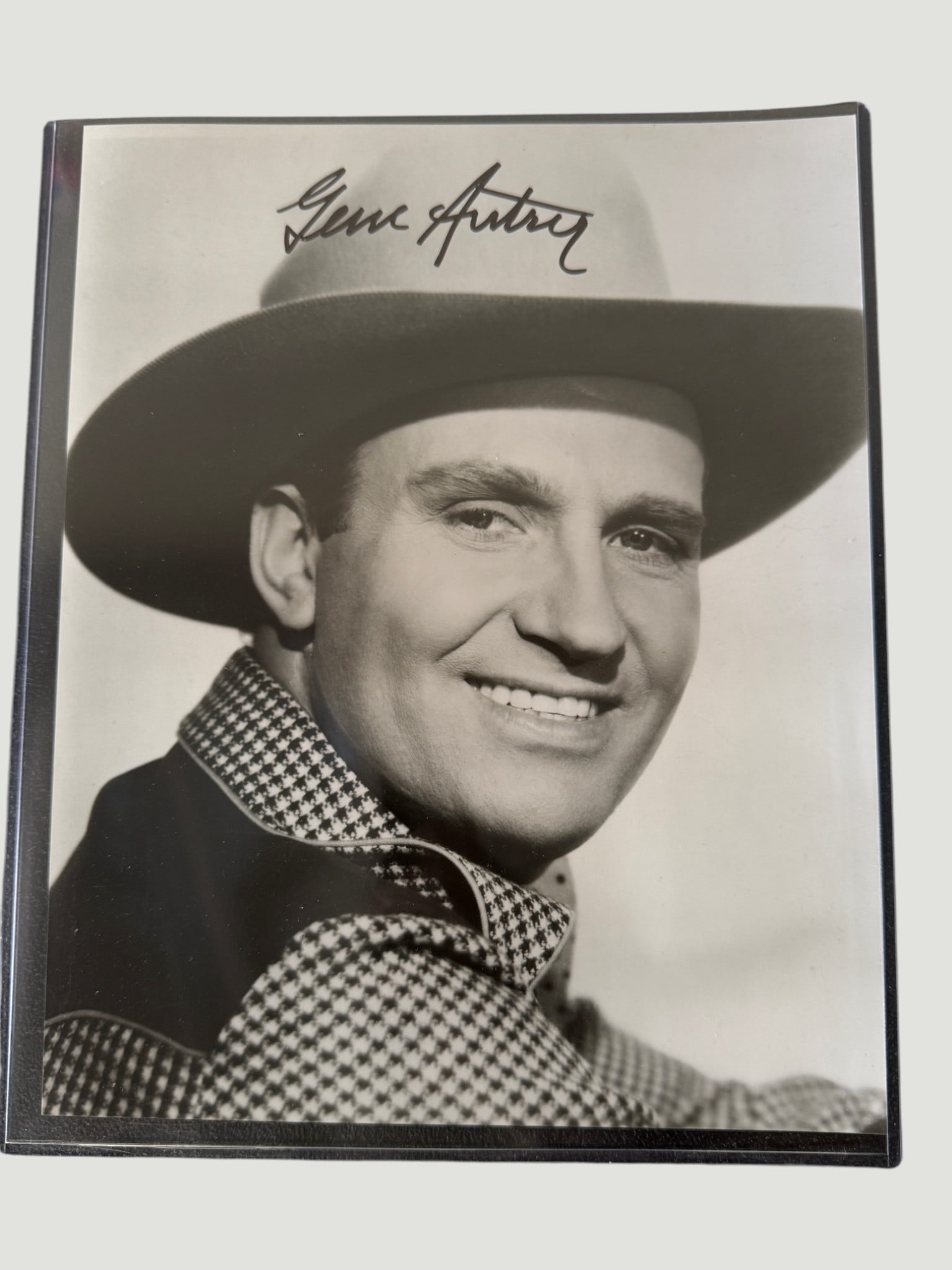Gene Autry Signed 8x10 Black & White Portrait Photo — Autographed (1 of 2)