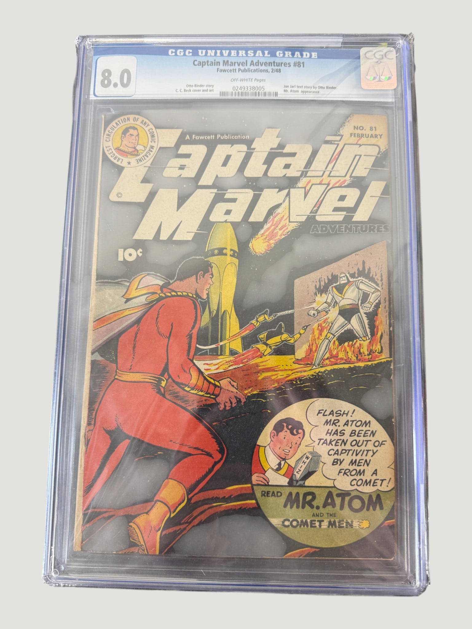 Captain Marvel Adventures #81 CGC 8.0 Fawcett 1948 Mr. Atom Appearance (1 of 2)