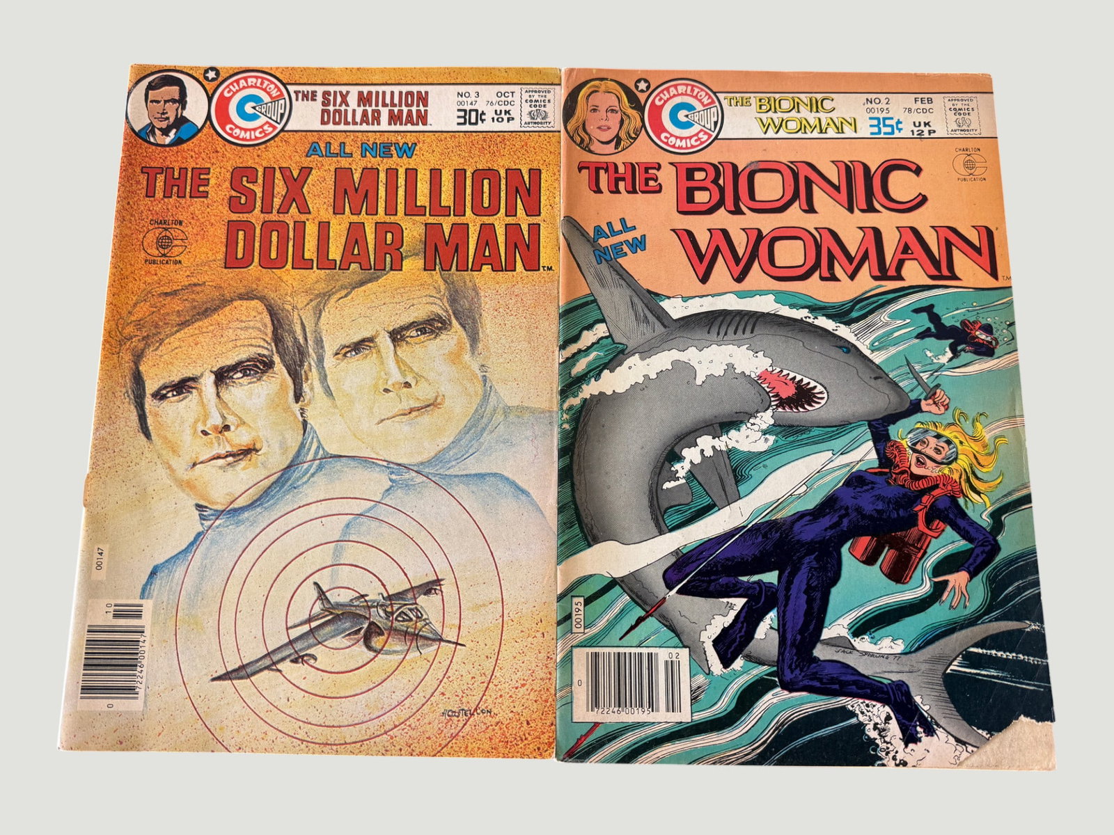 Charlton Comics Six Million Dollar Man #3 (1976) & Bionic Woman #2 (1978) Pair (1 of 2)