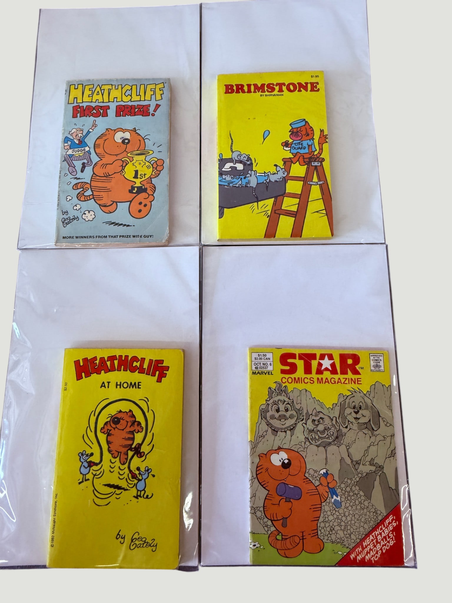Heathcliff, Brimstone & Star Comics Magazine Collection — 4 Vintage Items 1980s (1 of 1)