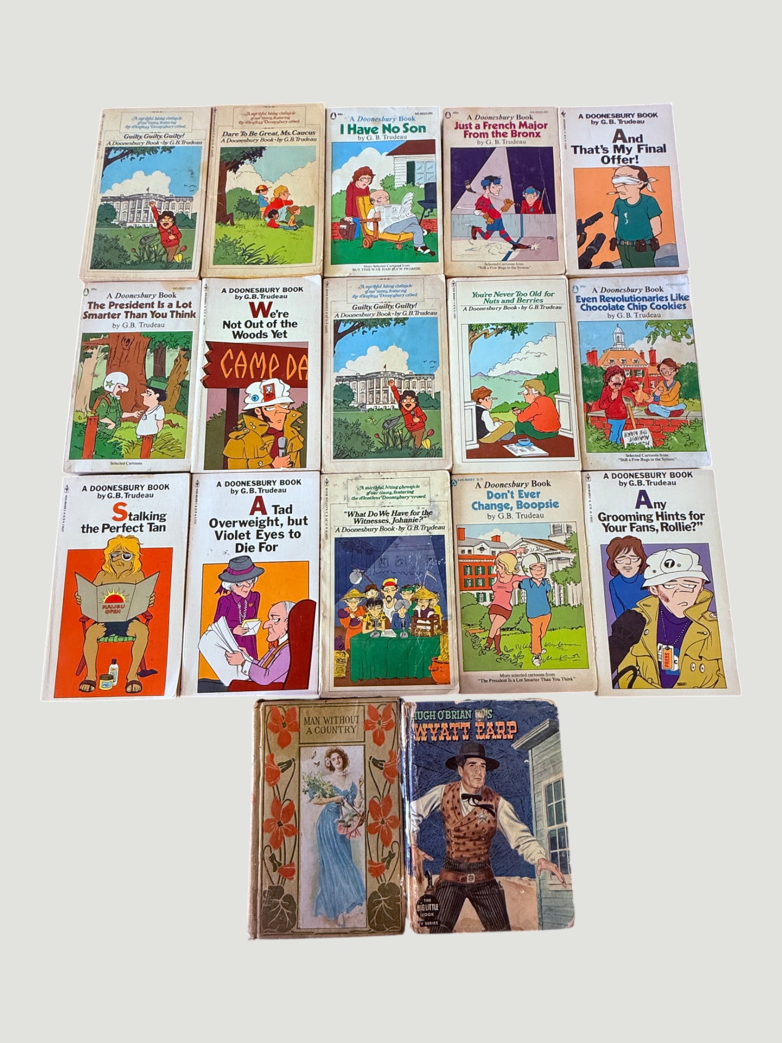 Collection of 15+ Doonesbury Paperback Books by G.B. Trudeau + 2 Vintage Hardcovers (1 of 2)