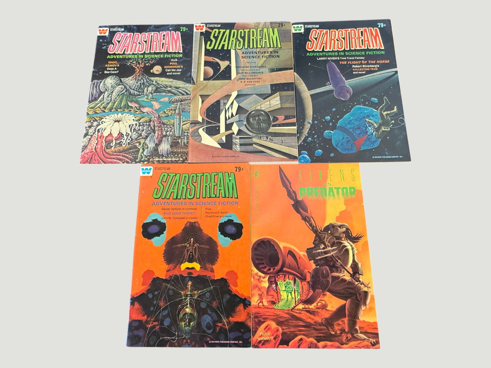 Starstream Adventures in Science Fiction #1-4 (Whitman, 1976) + Aliens vs Predator Comic (1 of 2)