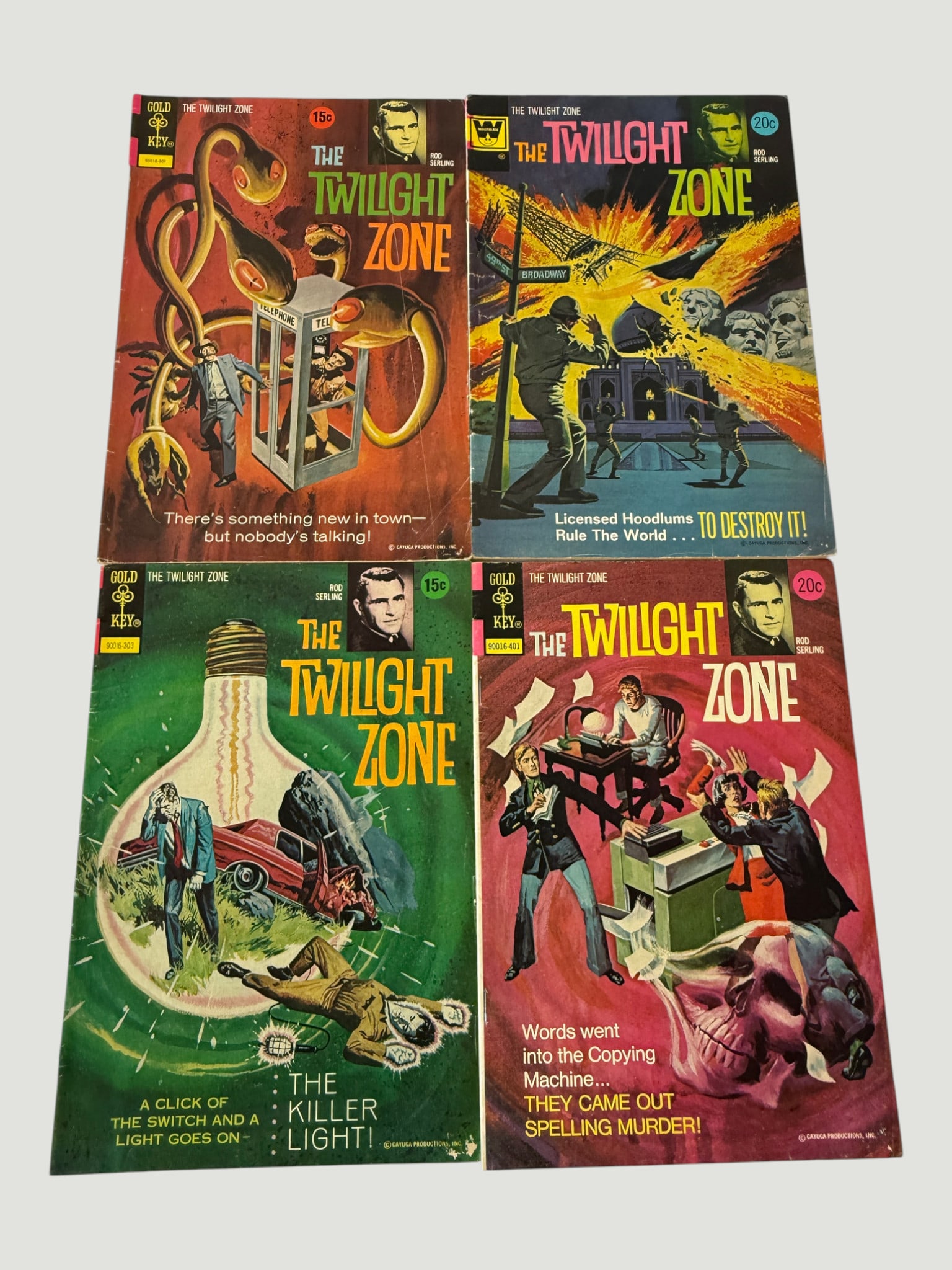 The Twilight Zone Gold Key/Whitman Comic Books x4, Rod Serling, 1970s (1 of 2)