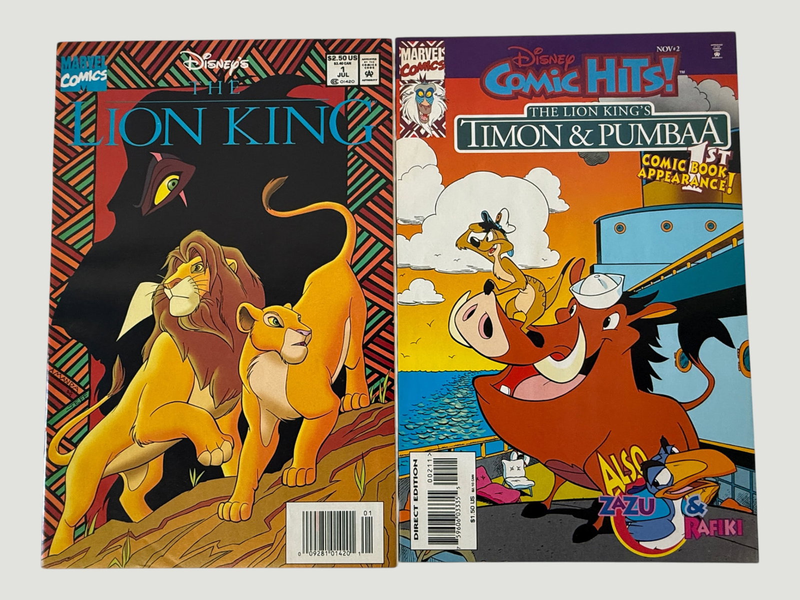 Marvel Disney's Lion King & Comic Hits Timon & Pumbaa #2 Comics 1994 (1 of 2)