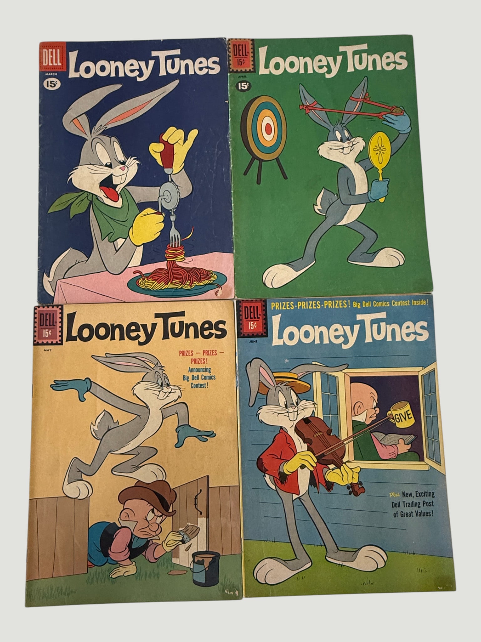 Dell Looney Tunes Comics x4 — March, April, May & June Issues, 15¢ Era (1 of 2)