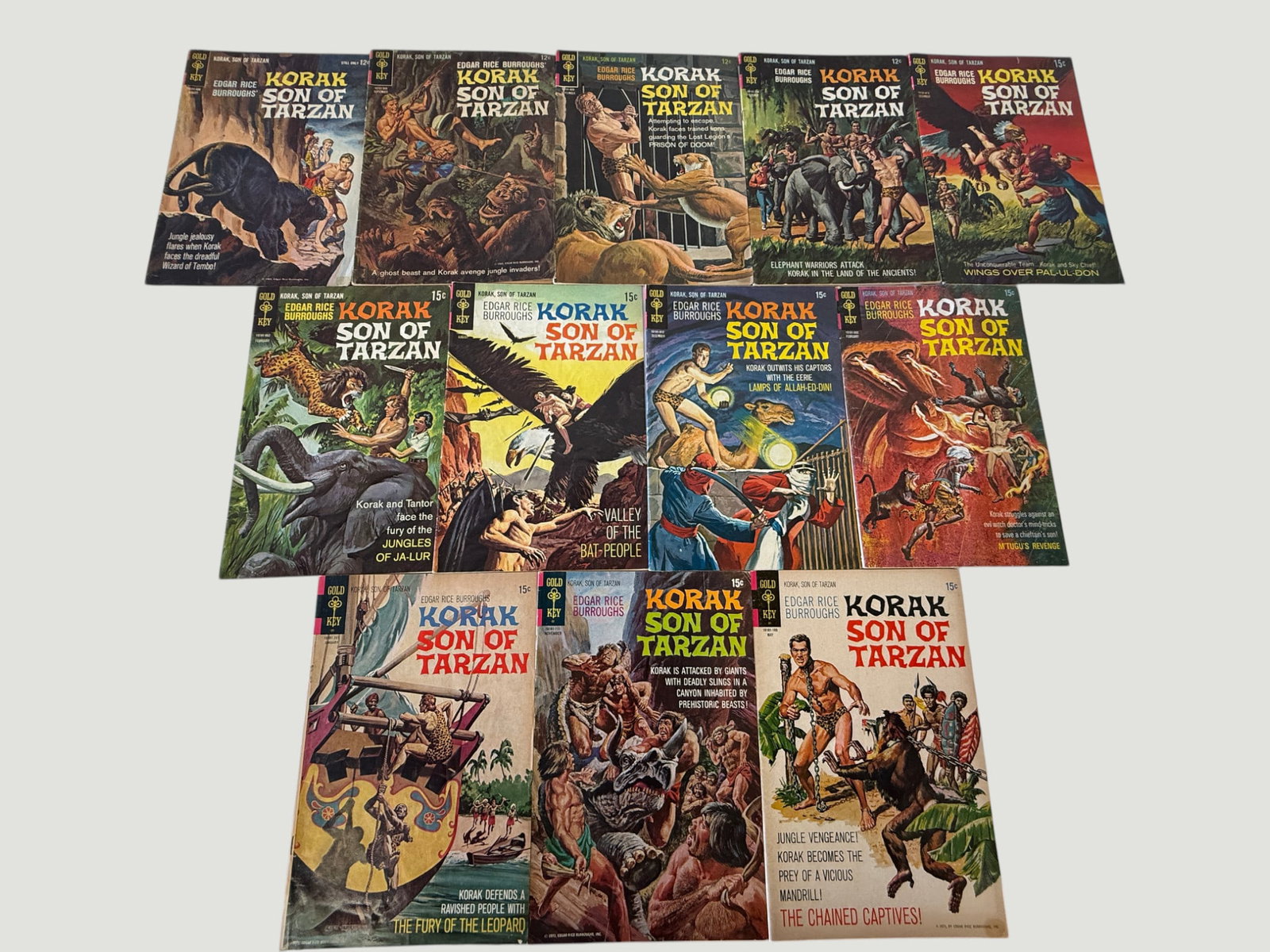 Korak Son of Tarzan Gold Key Comics Collection x12 Edgar Rice Burroughs 1960s-70s (1 of 2)