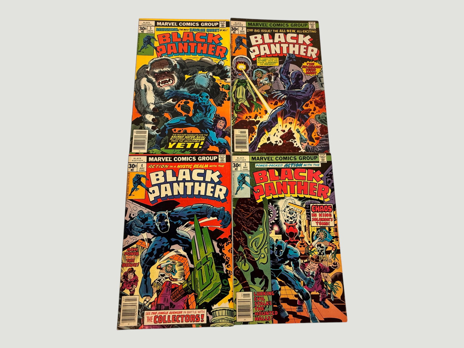 Marvel Comics Black Panther #2, #3, #4, #5 (1977) Jack Kirby Solo Series (1 of 2)