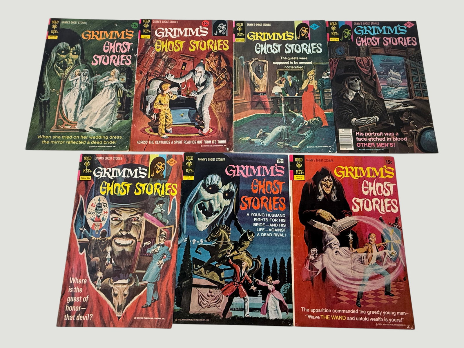 Grimm's Ghost Stories Gold Key Comics Collection x7 Issues, 1970s Western Publishing (1 of 2)