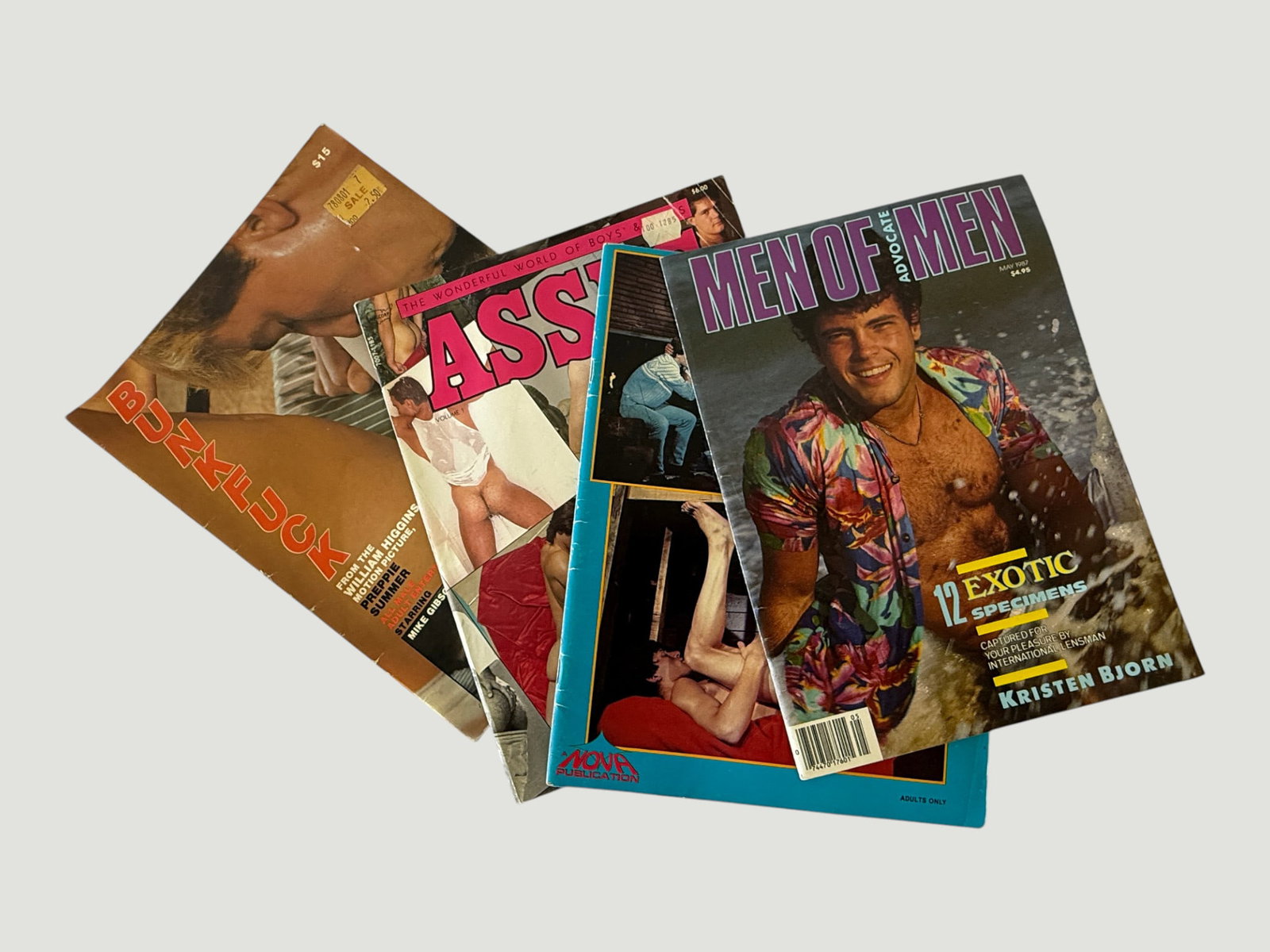 Vintage Gay Adult Magazines Collection x4 incl. Advocate Men, Assorted Titles 1980s (1 of 2)