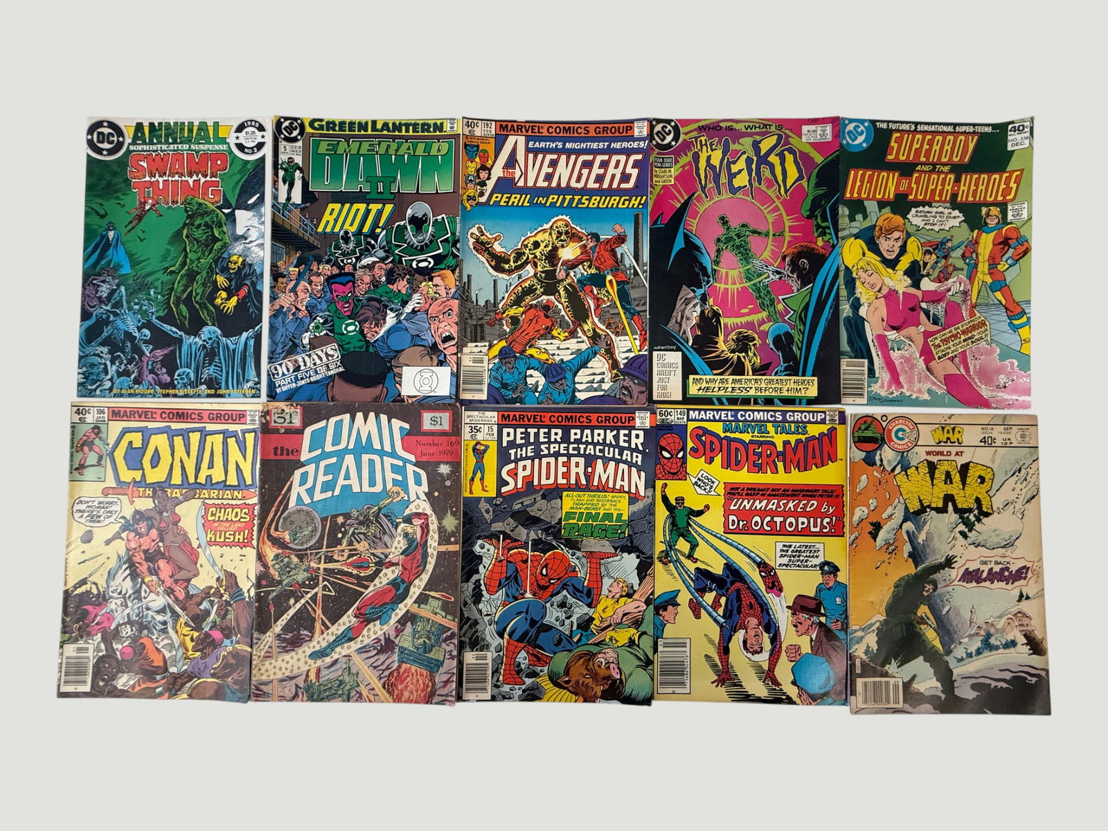 Collection of 10 Vintage Marvel & DC Comics 1970s-80s Spider-Man Avengers ++ (1 of 2)