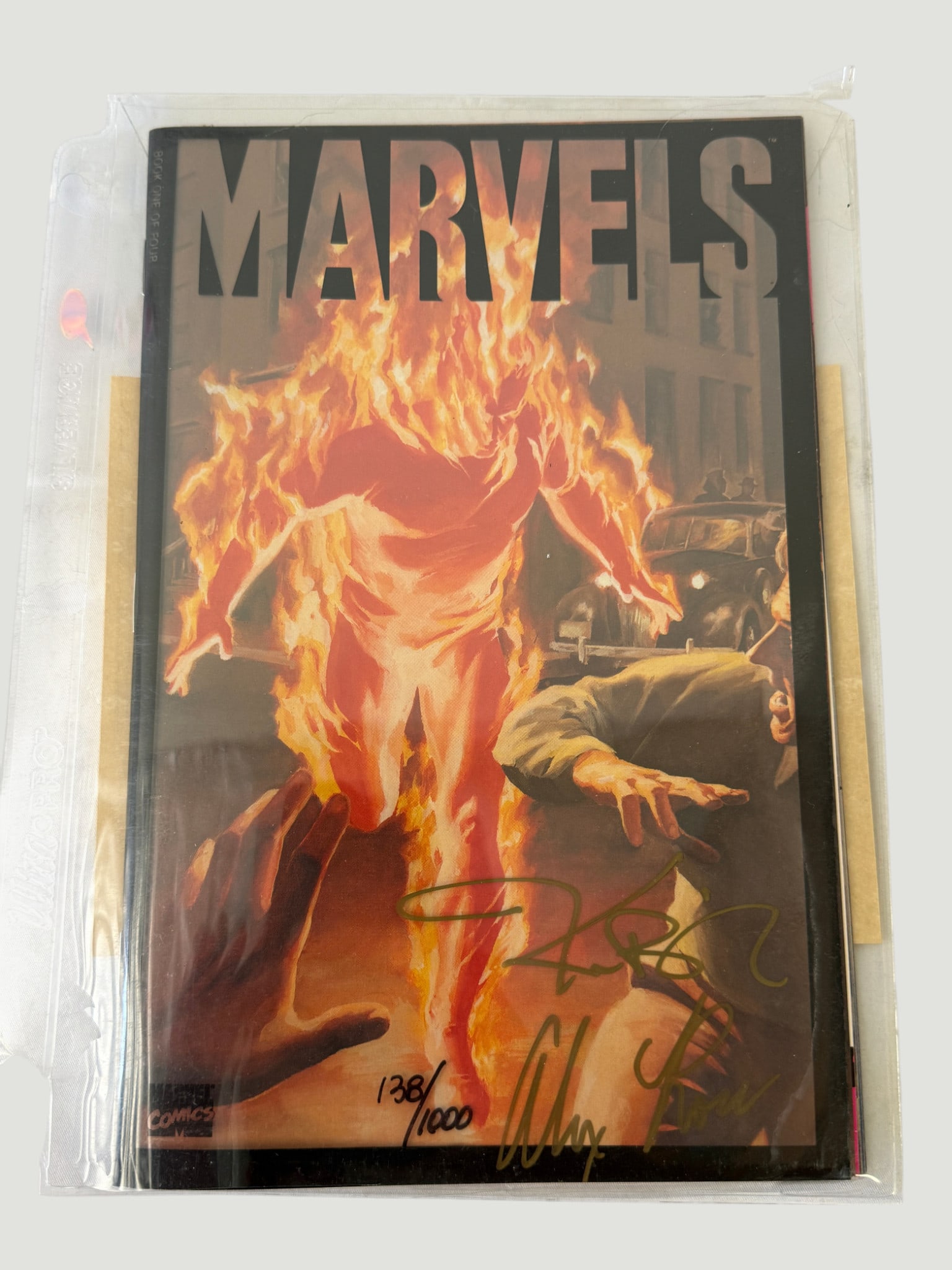 Marvels #1 Book One of Four Marvel Comics Signed & Numbered 138/1000 (1 of 3)