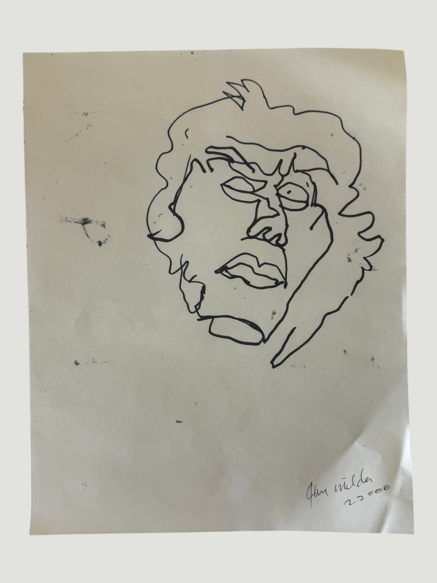 Jay Milder - Original Art Drawing on Paper, Signed and Dated Abstract: Jay Milder - Original Art Drawing on Paper, Signed and Dated Abstract